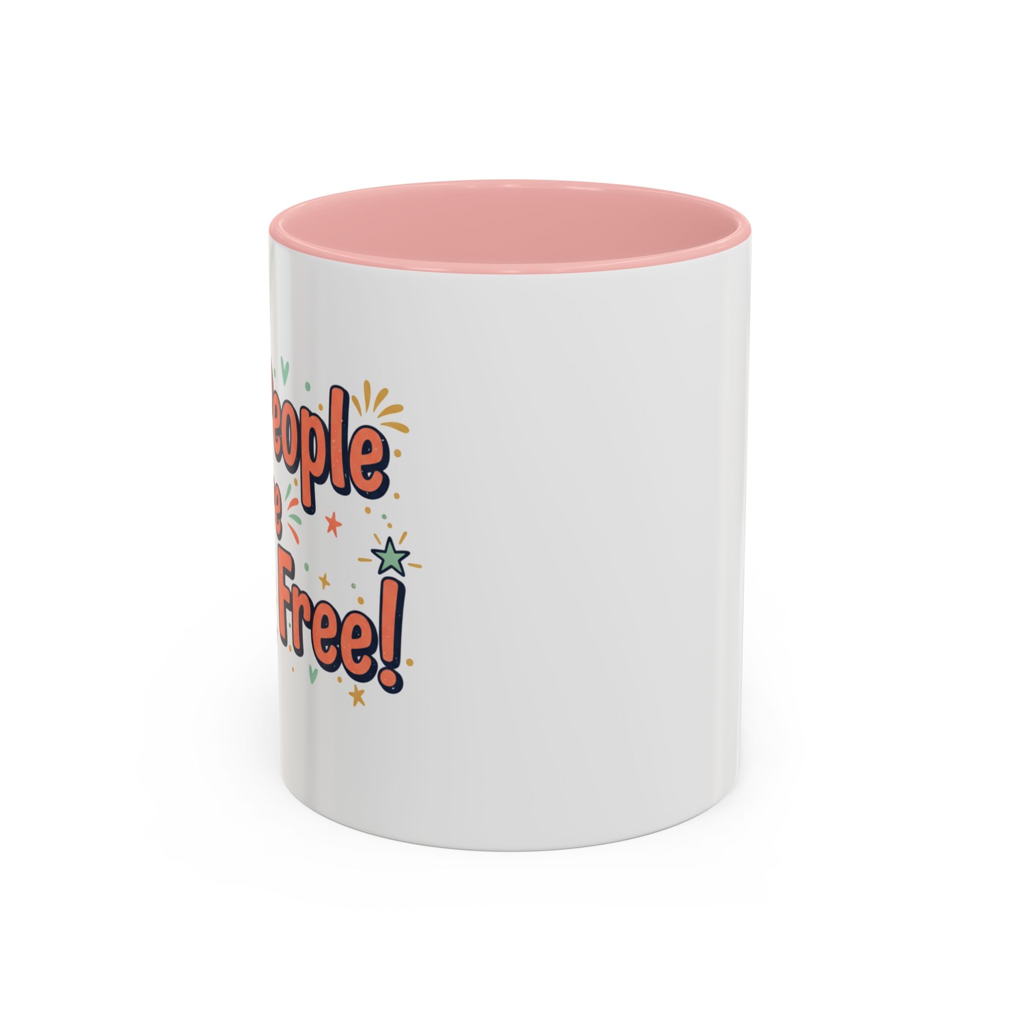 Funny People-Phobic Accent Coffee Mug — "People Make Me Tired" Retro Design (11/15 oz)