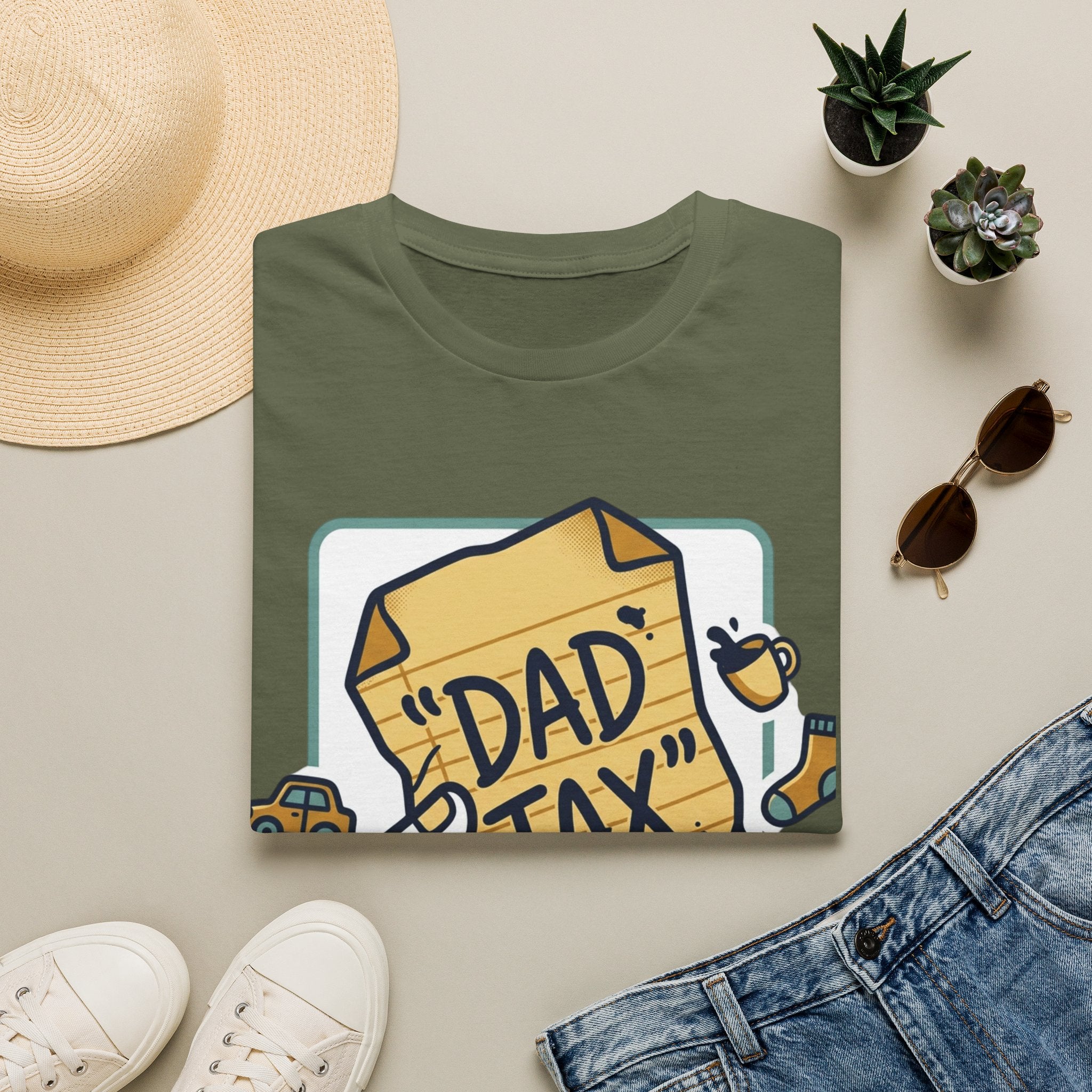 Dad Tax T-Shirt — Funny Fathers Day Tee with ‘Dad Tax’ Receipt Design
