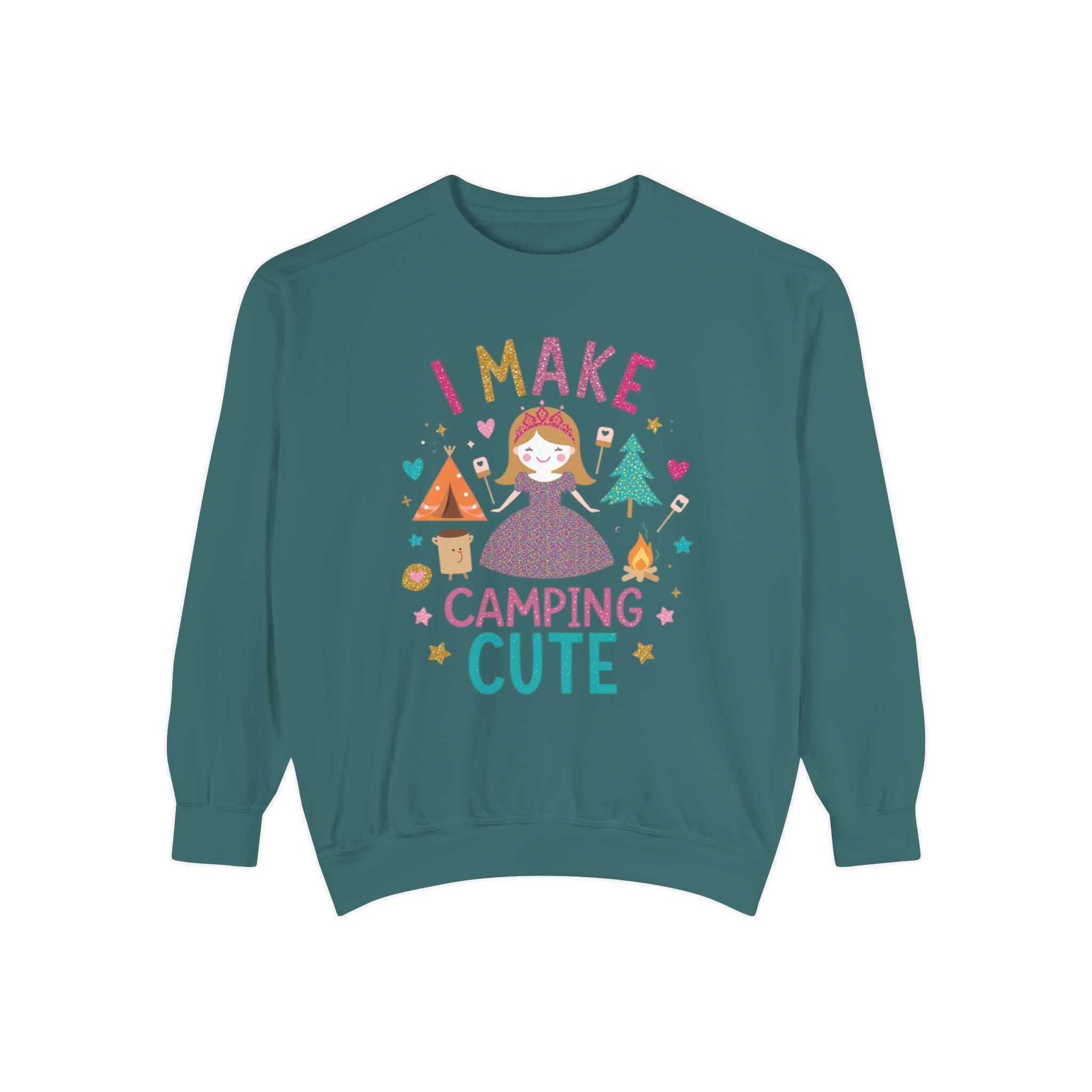 I Make Camping Cute Sweatshirt – "I Make Camping Cute" Graphic Crewneck