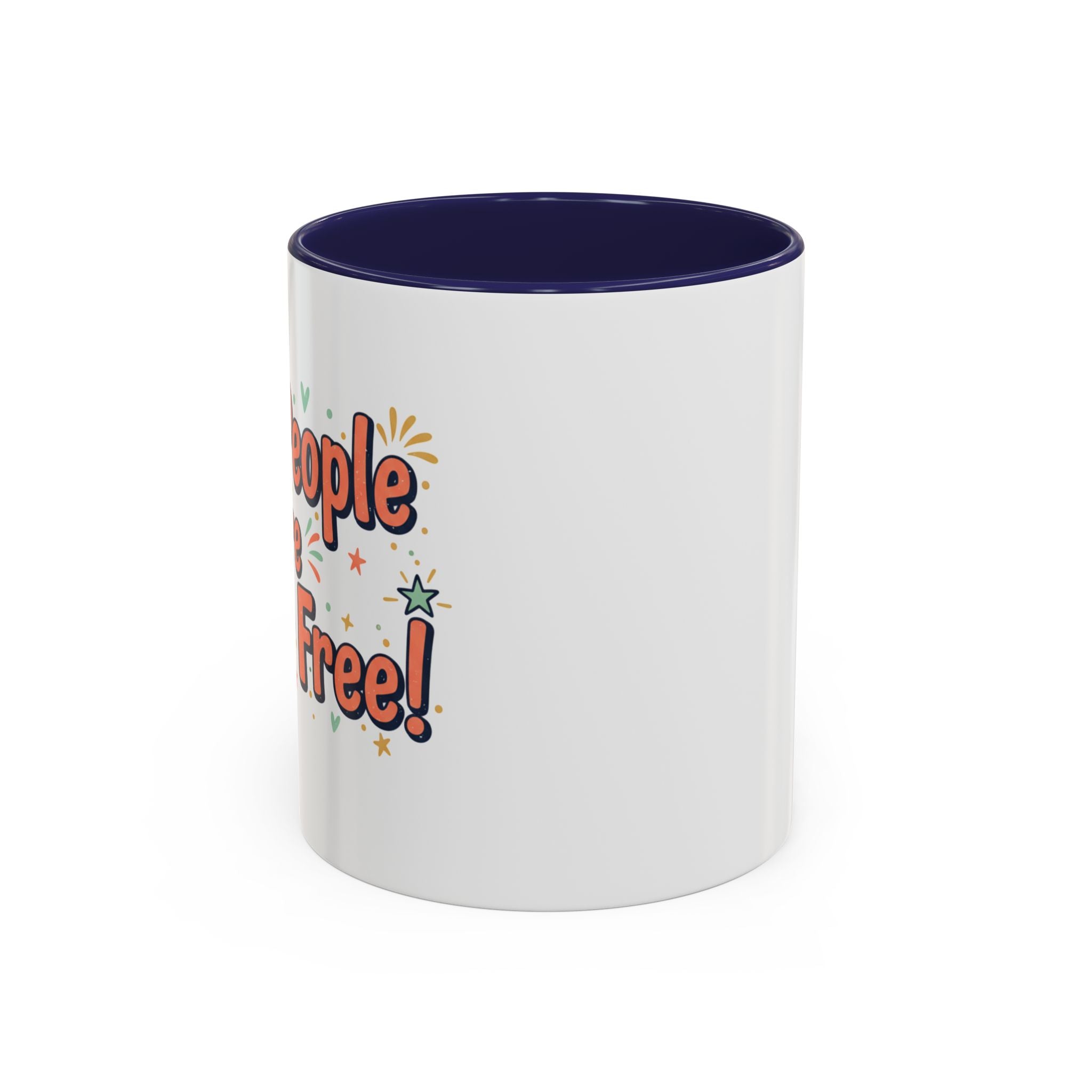 Funny People-Phobic Accent Coffee Mug — "People Make Me Tired" Retro Design (11/15 oz)