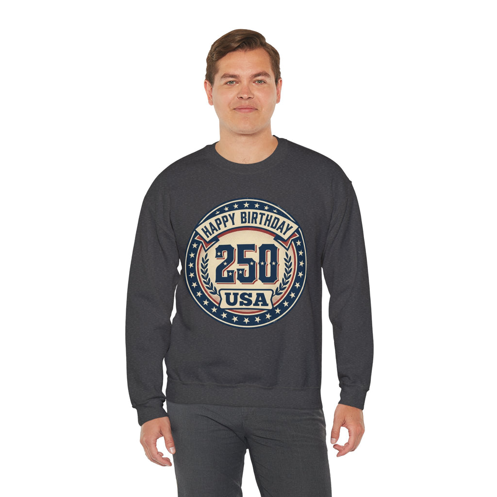 250th USA Birthday Crewneck Sweatshirt – Vintage Independence Celebration