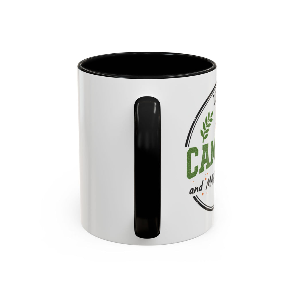 Funny Camping Accent Coffee Mug — I like CAMPING and MAYBE 3 people.