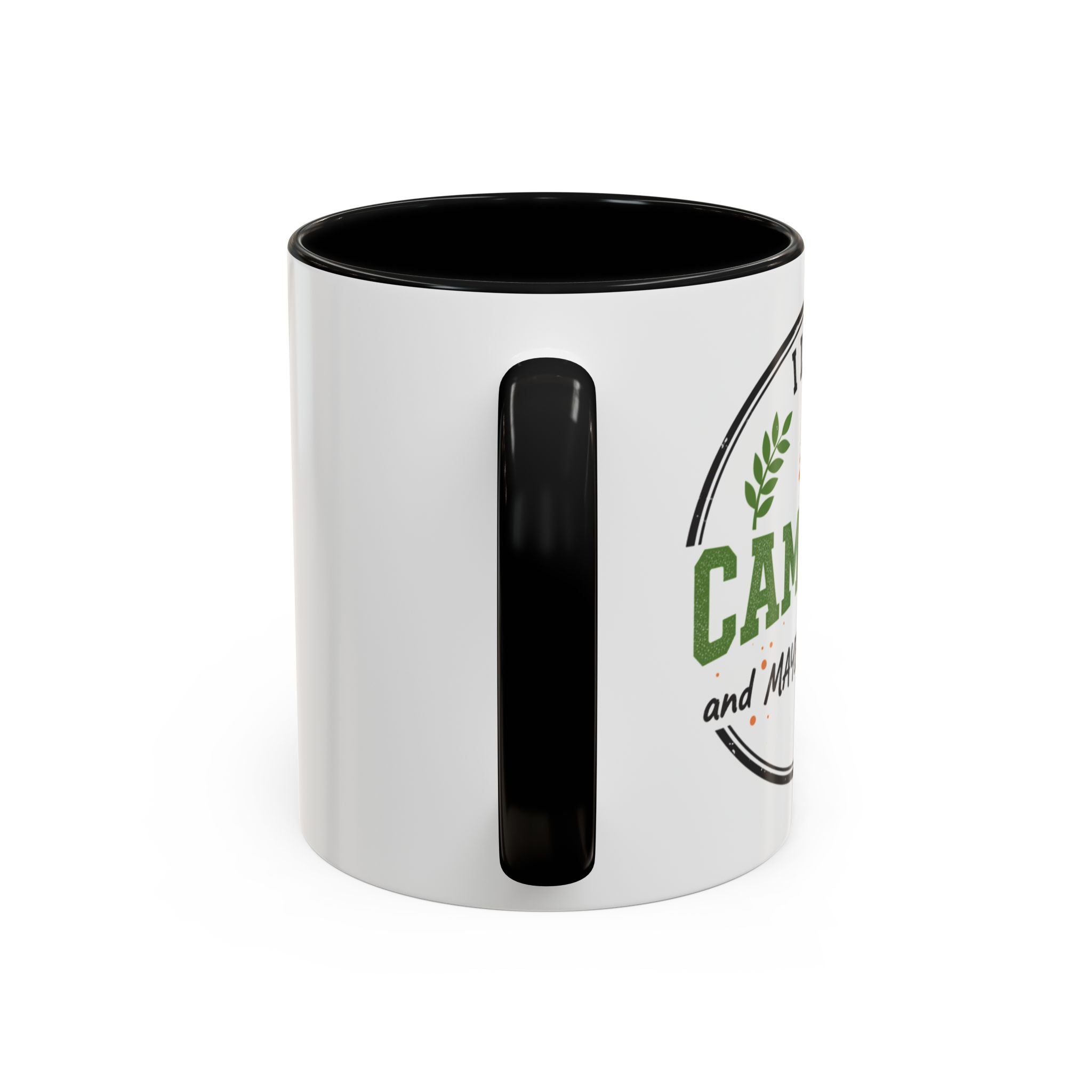 Funny Camping Accent Coffee Mug — I like CAMPING and MAYBE 3 people.