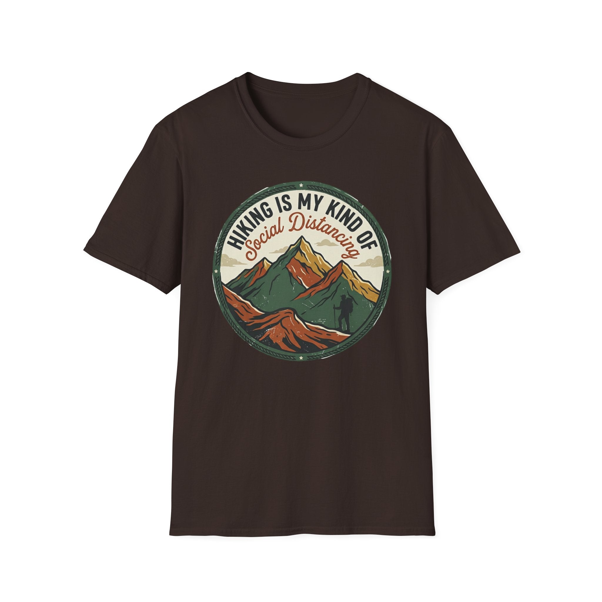 Hiking Is My Kind of Social Distancing T-Shirt — Vintage Mountain Outdoor Tee