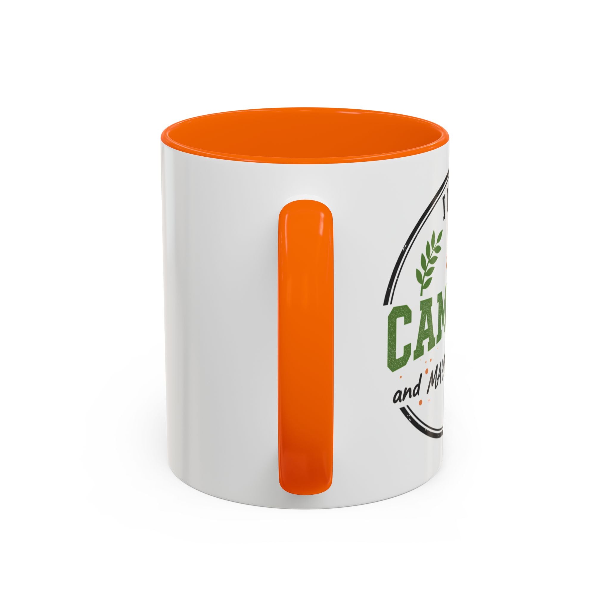 Funny Camping Accent Coffee Mug — I like CAMPING and MAYBE 3 people.
