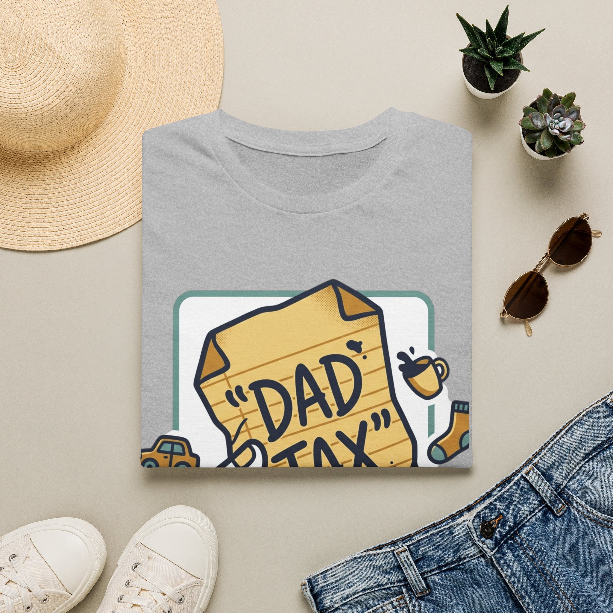 Dad Tax T-Shirt — Funny Fathers Day Tee with ‘Dad Tax’ Receipt Design
