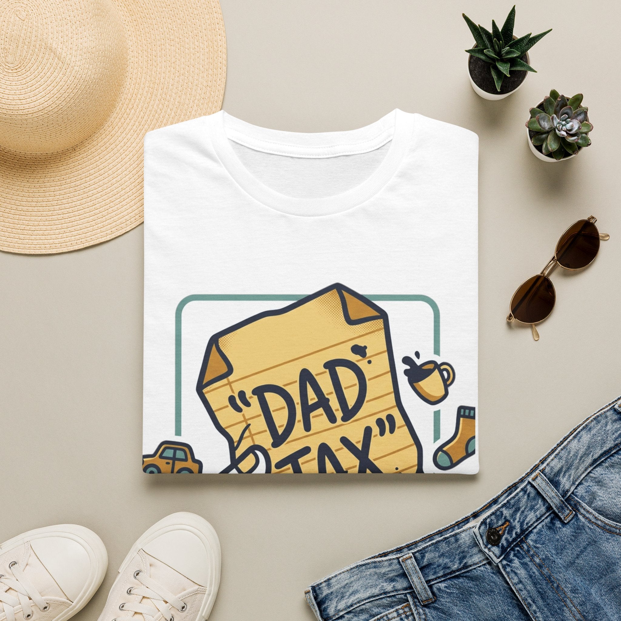 Dad Tax T-Shirt — Funny Fathers Day Tee with ‘Dad Tax’ Receipt Design
