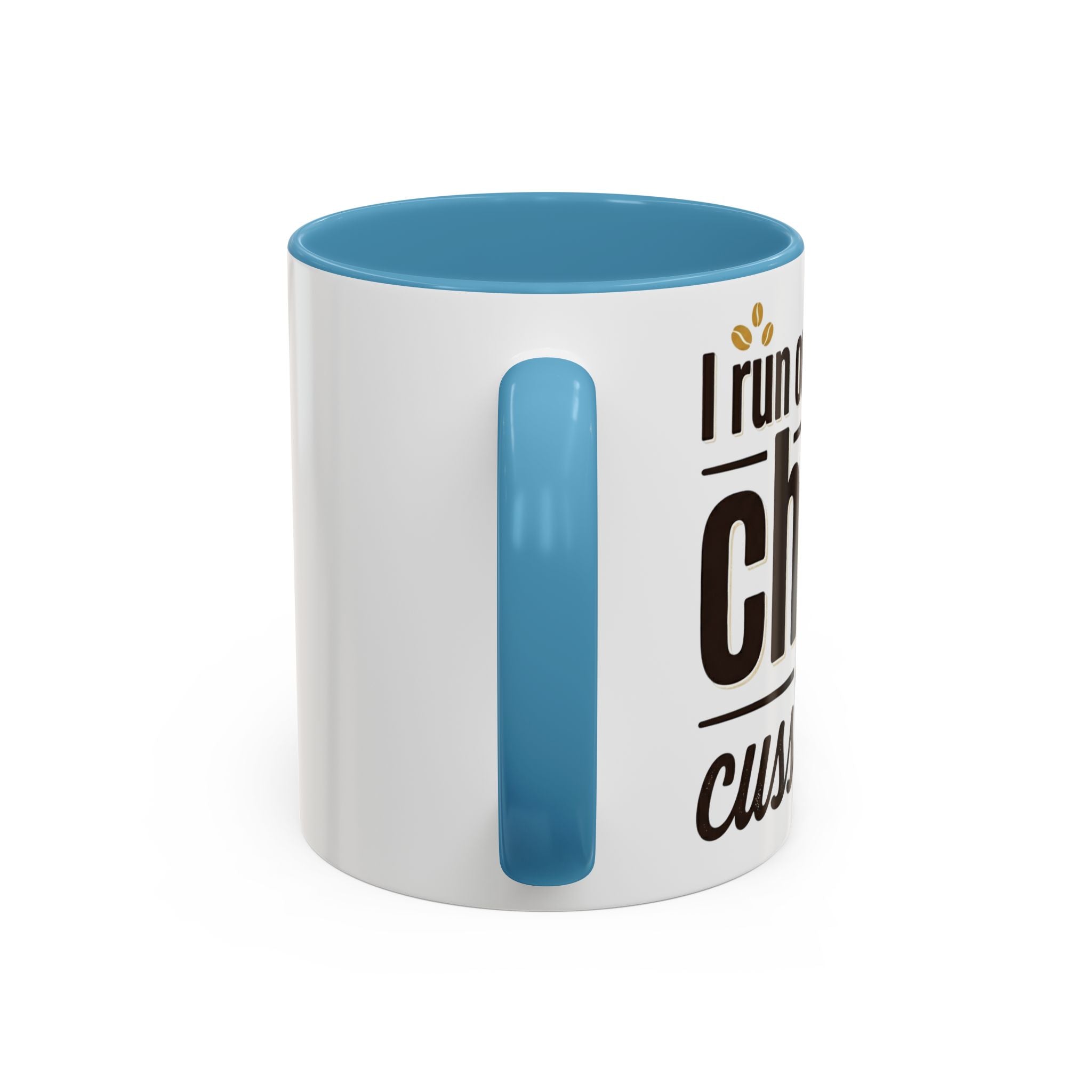 Coffee Mug - "Powered by Caffeine, Chaos & Cuss words" Accent 11/15oz
