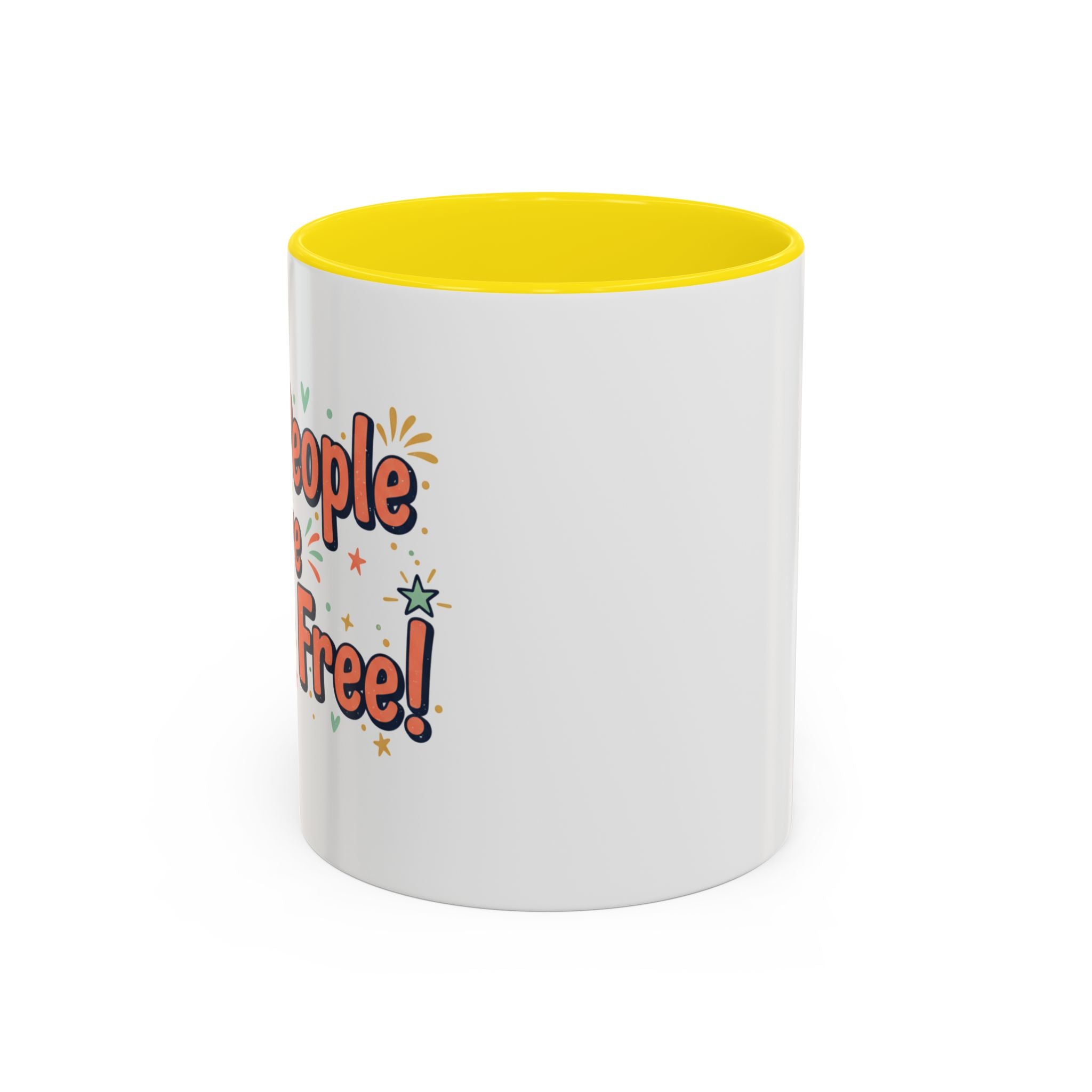 Funny People-Phobic Accent Coffee Mug — "People Make Me Tired" Retro Design (11/15 oz)