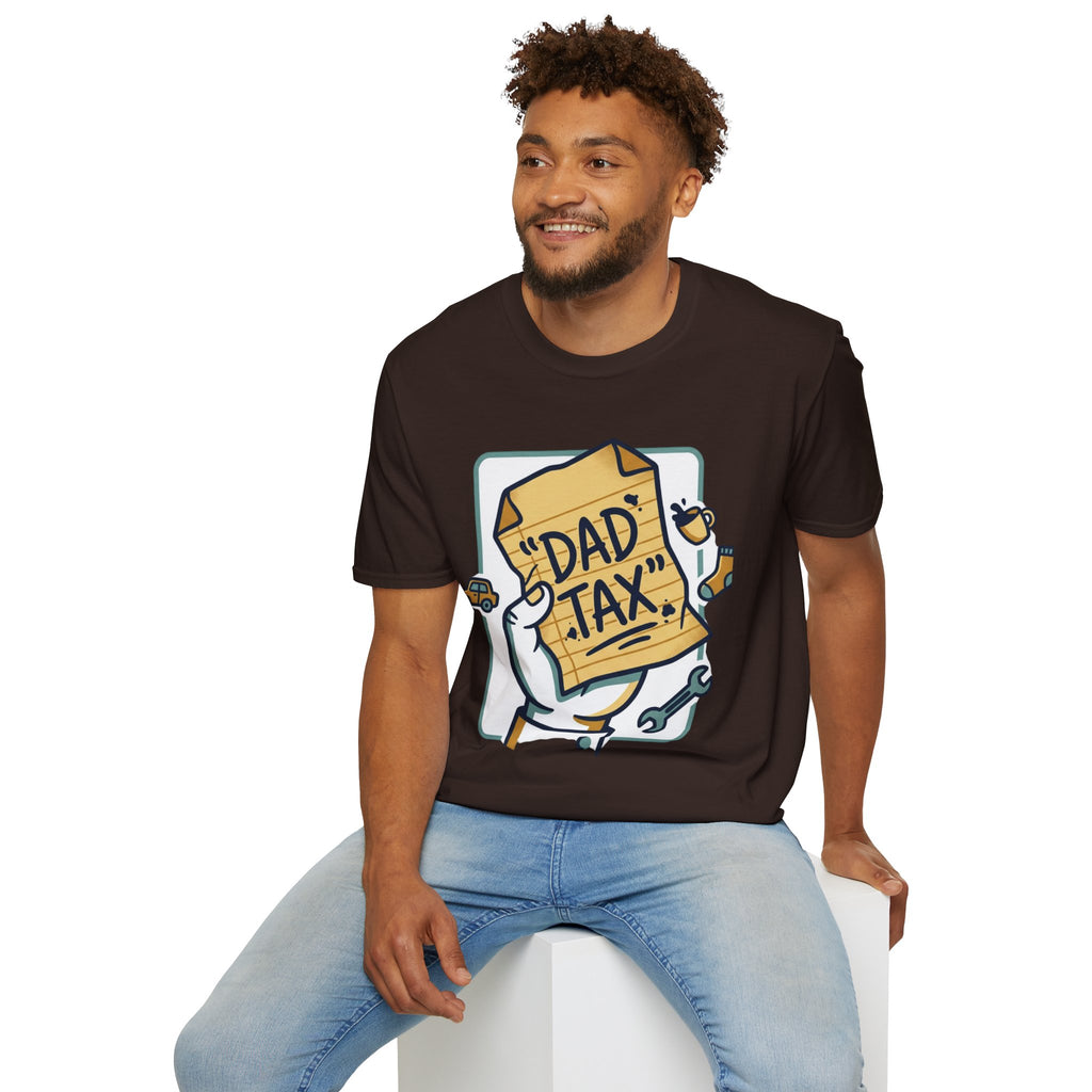 Dad Tax T-Shirt — Funny Fathers Day Tee with ‘Dad Tax’ Receipt Design