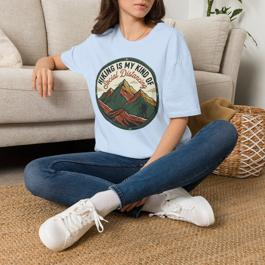 Hiking Is My Kind of Social Distancing T-Shirt — Vintage Mountain Outdoor Tee
