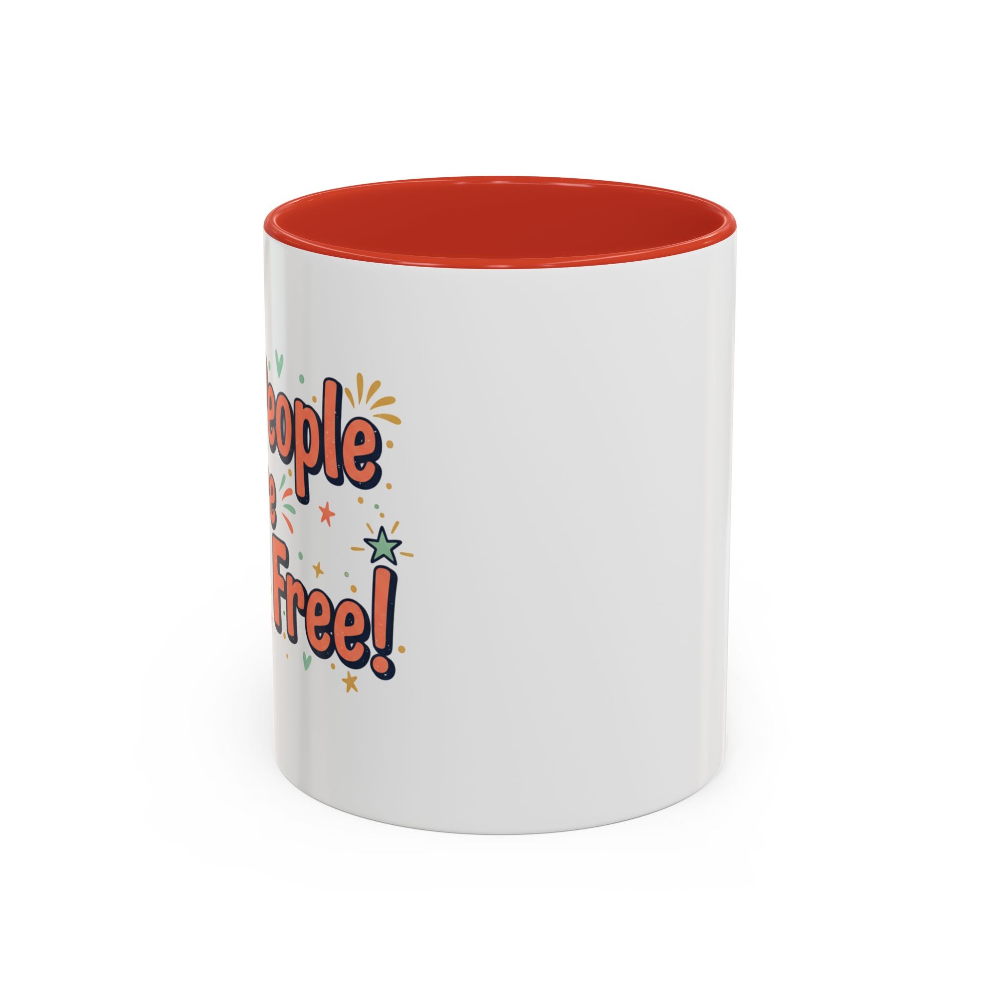 Funny People-Phobic Accent Coffee Mug — "People Make Me Tired" Retro Design (11/15 oz)