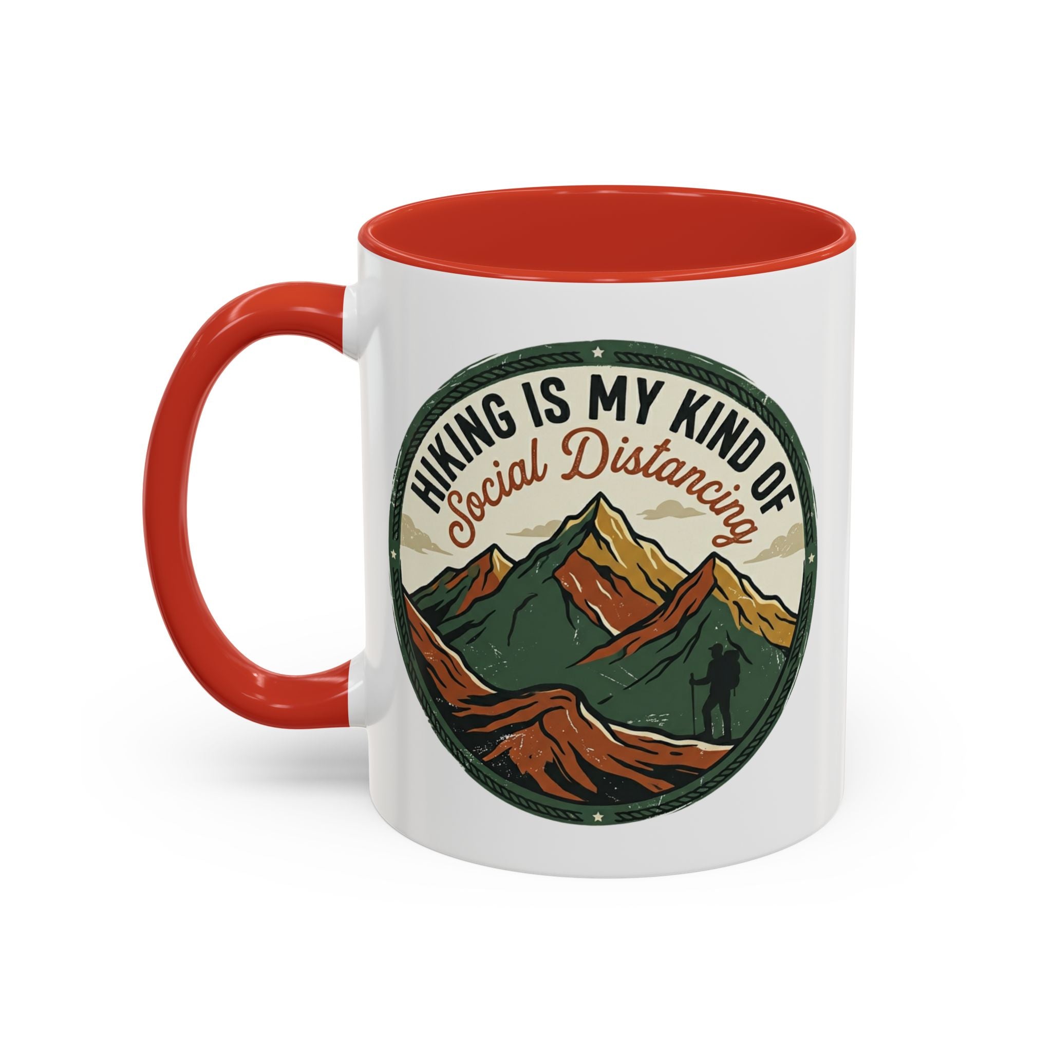 Hiking is my kind of social distancing Mug (11, 15oz)