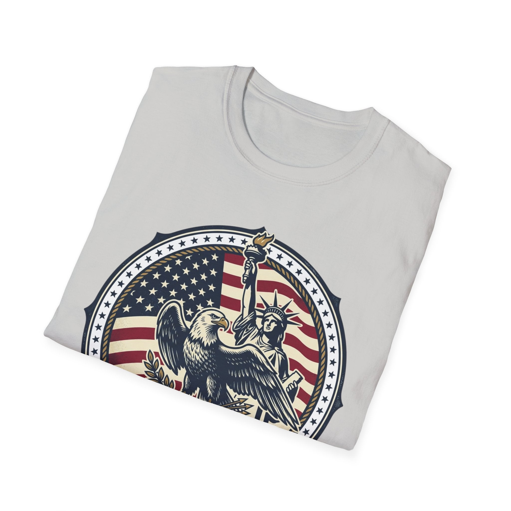 America 250 Years T-Shirt – Statue of Liberty Vintage Flag Graphic