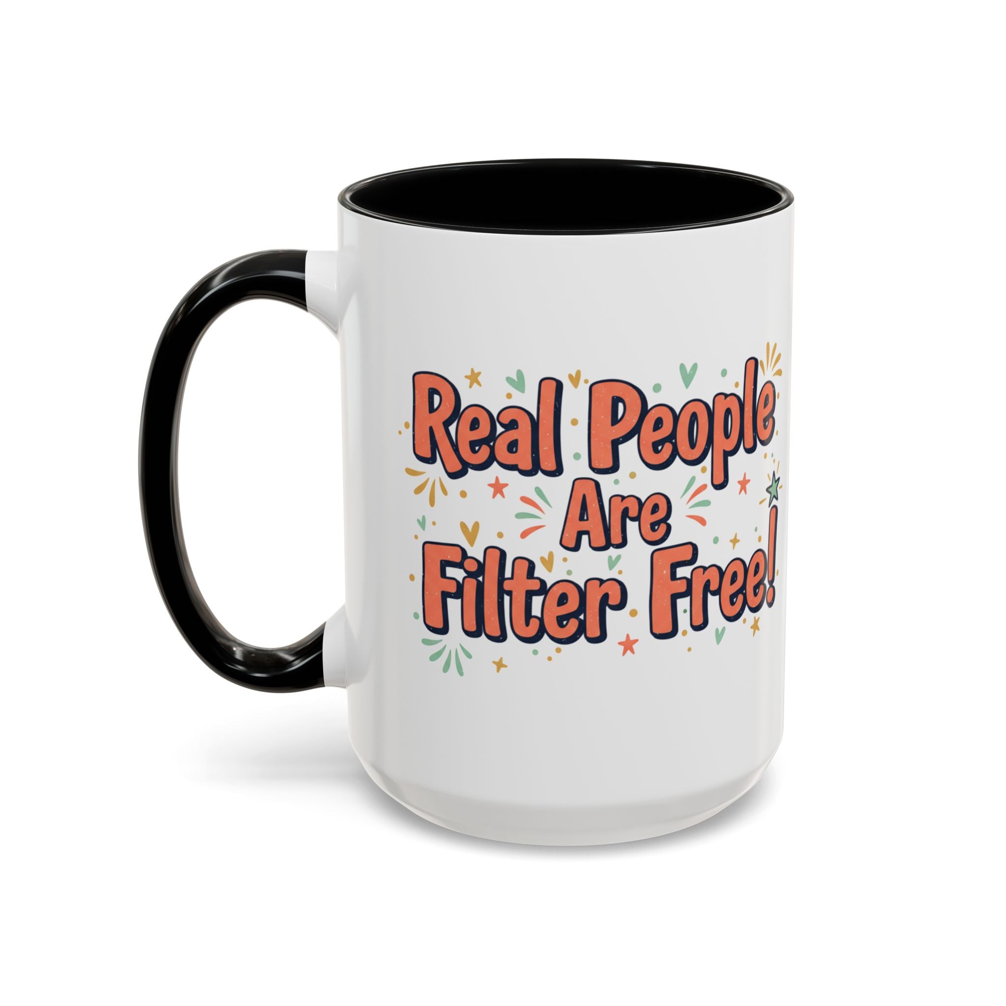 Funny People-Phobic Accent Coffee Mug — "People Make Me Tired" Retro Design (11/15 oz)