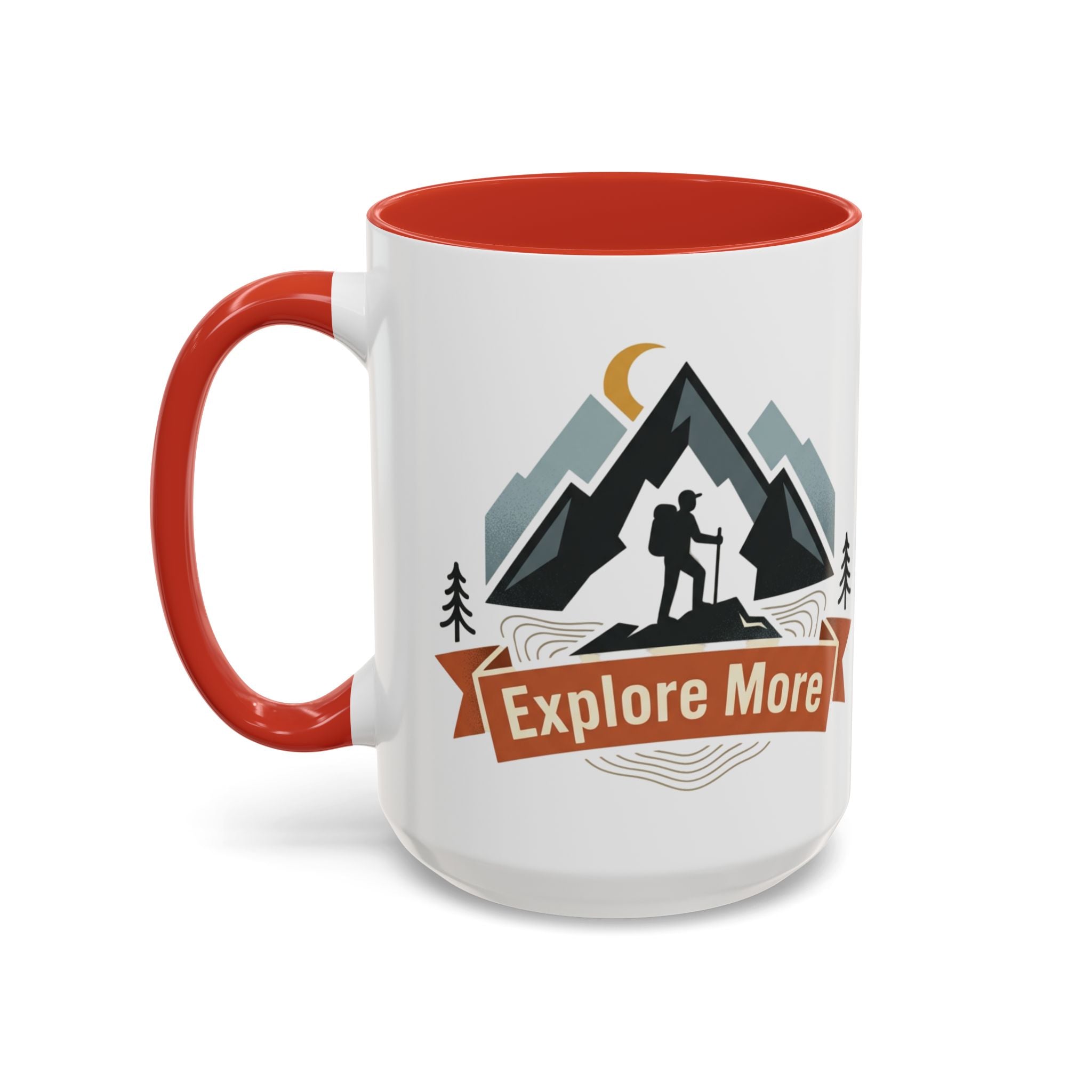 Adventure Coffee Mug — "Explore More" Mountain Camping Accent Mug (11/15oz)