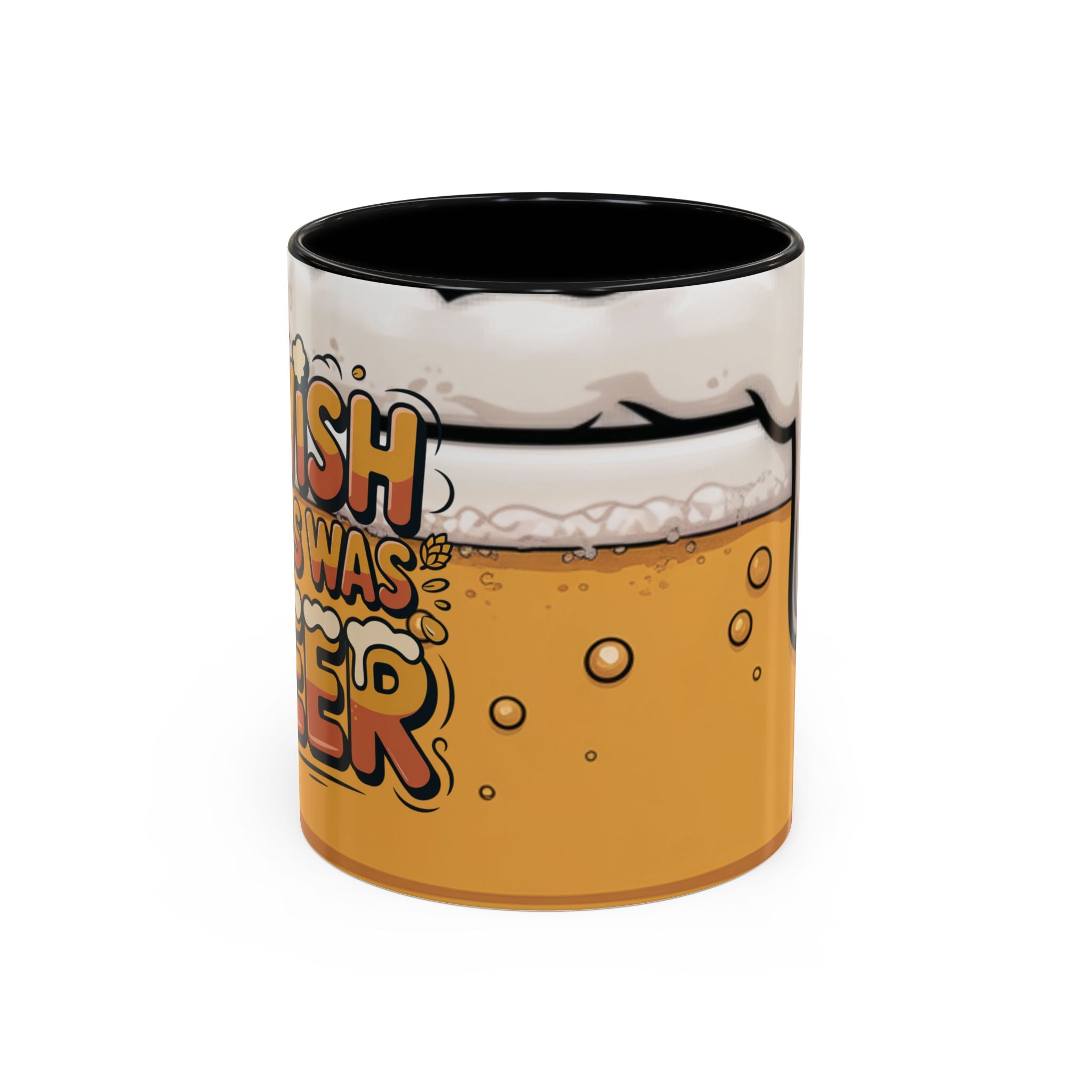Beer Lover Coffee Mug — 'I WISH THIS WAS BEER' Fun Accent Mug (11/15oz)