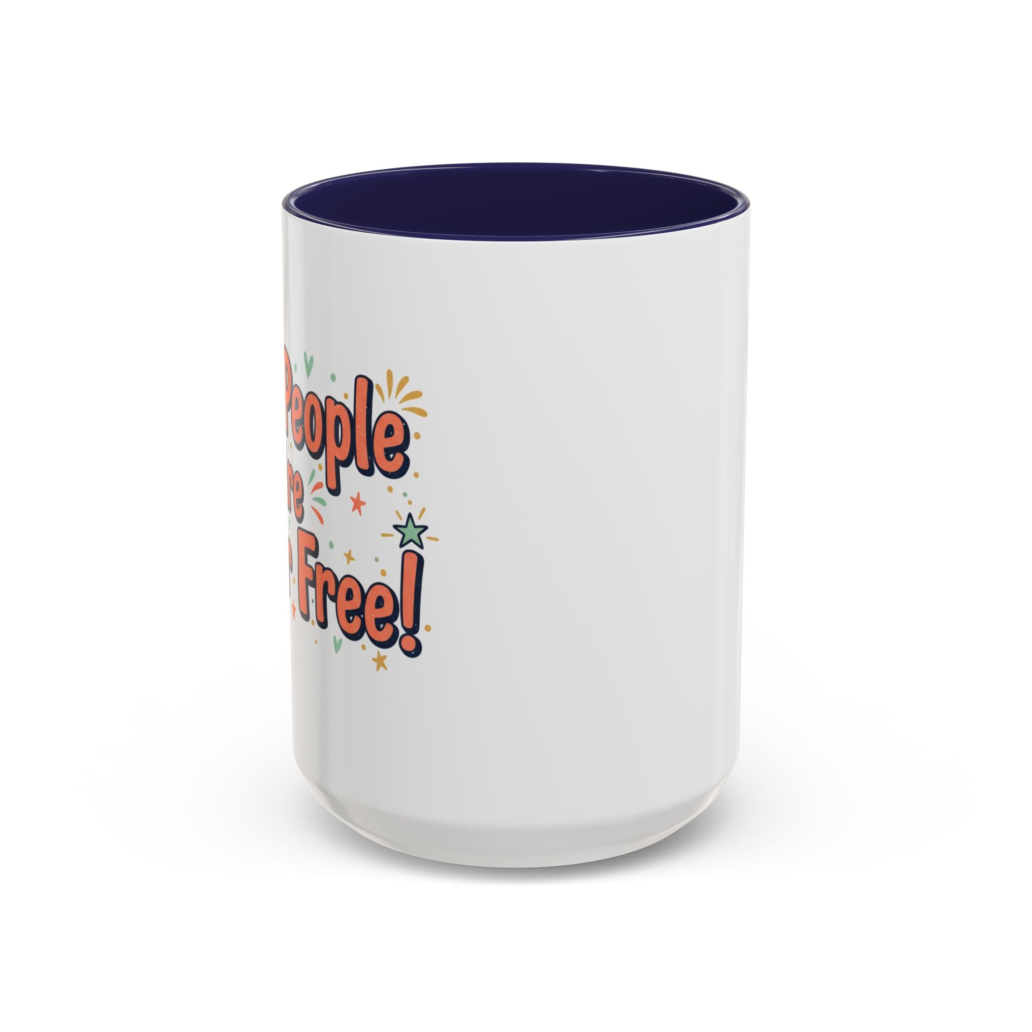 Funny People-Phobic Accent Coffee Mug — "People Make Me Tired" Retro Design (11/15 oz)
