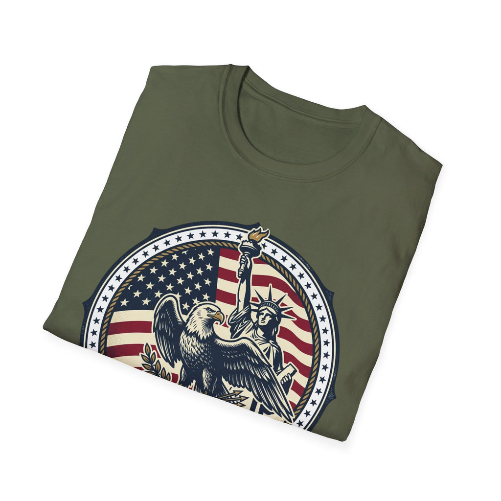 America 250 Years T-Shirt – Statue of Liberty Vintage Flag Graphic