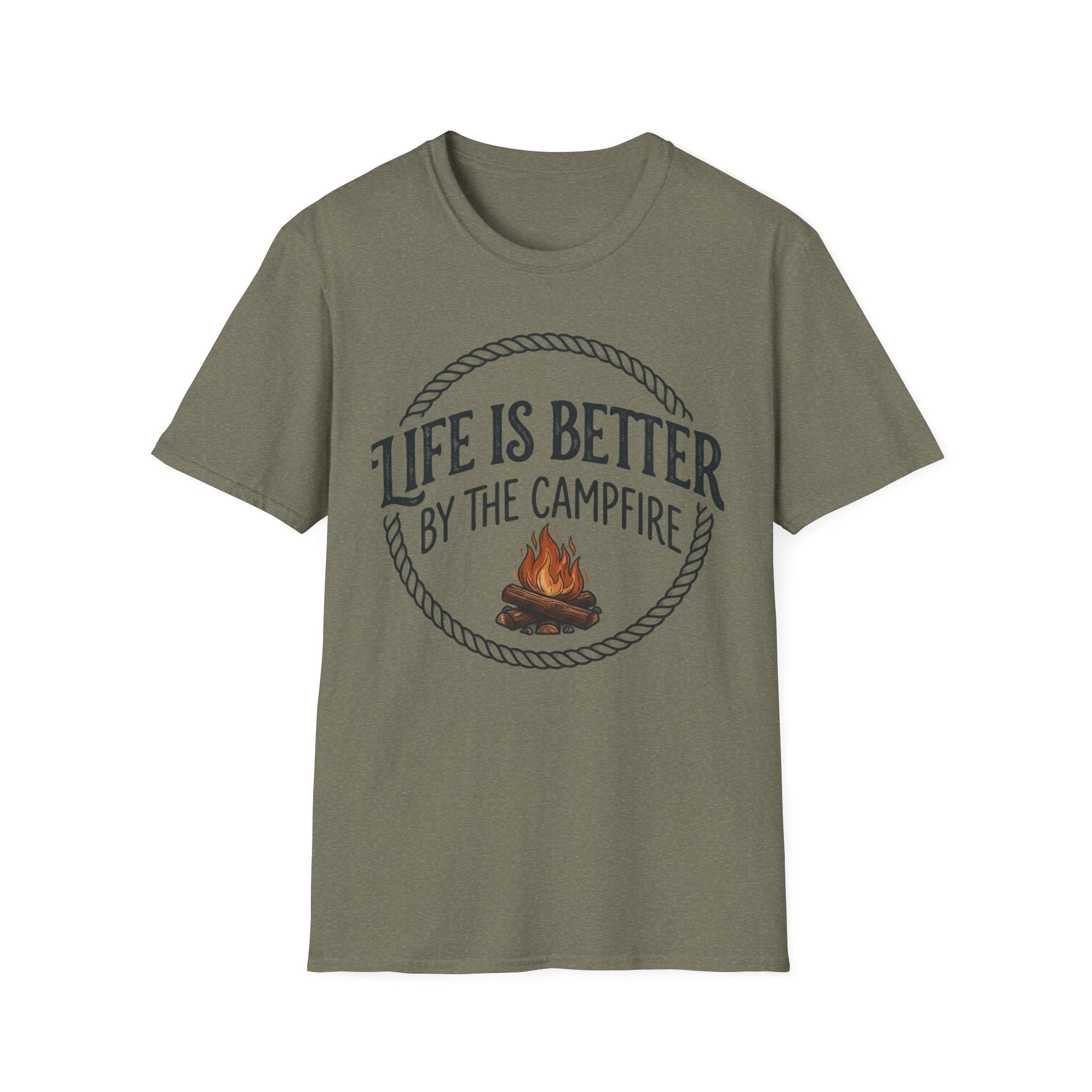 Campfire T-Shirt — "Life Is Better by the Campfire" Outdoor Camping Tee