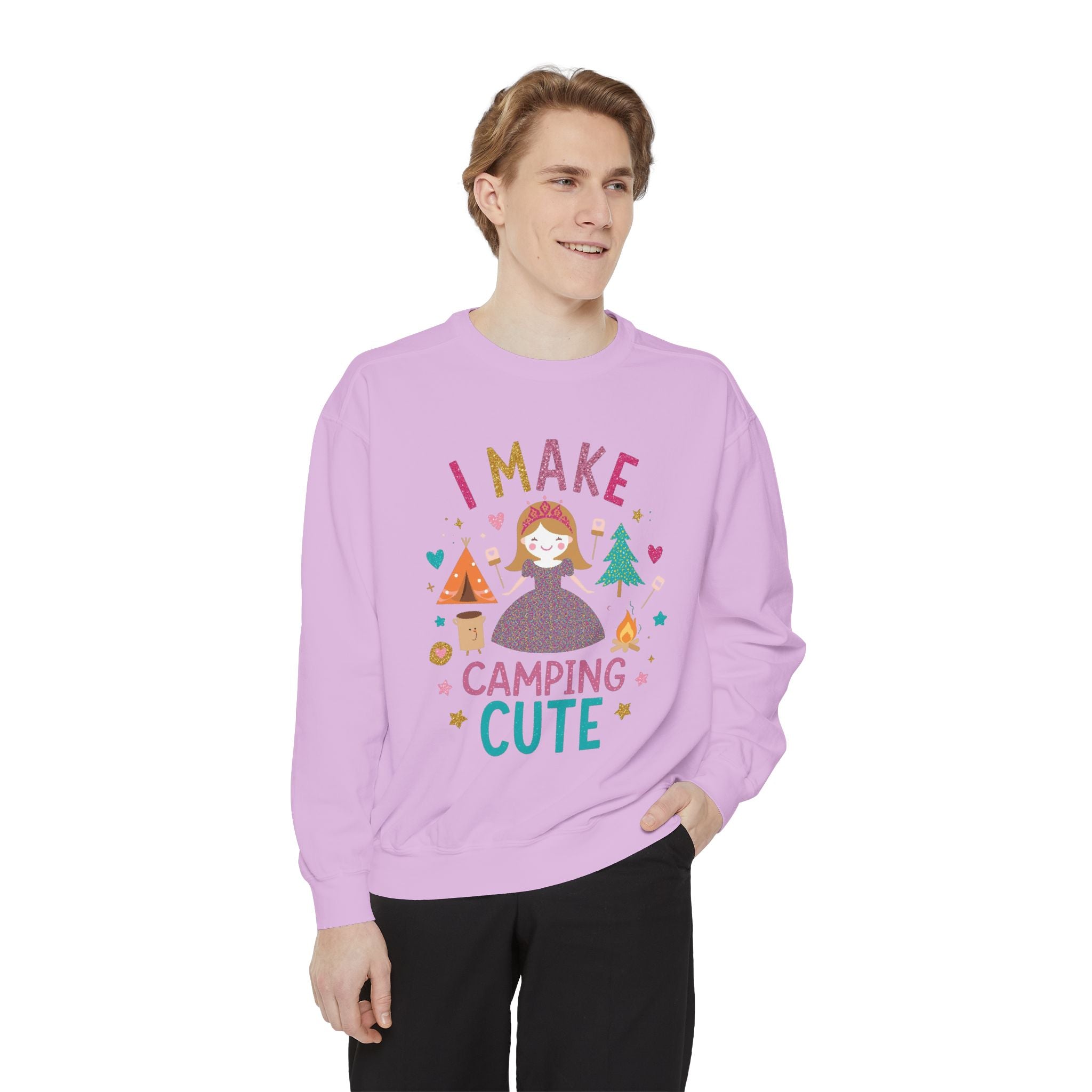 I Make Camping Cute Sweatshirt – "I Make Camping Cute" Graphic Crewneck