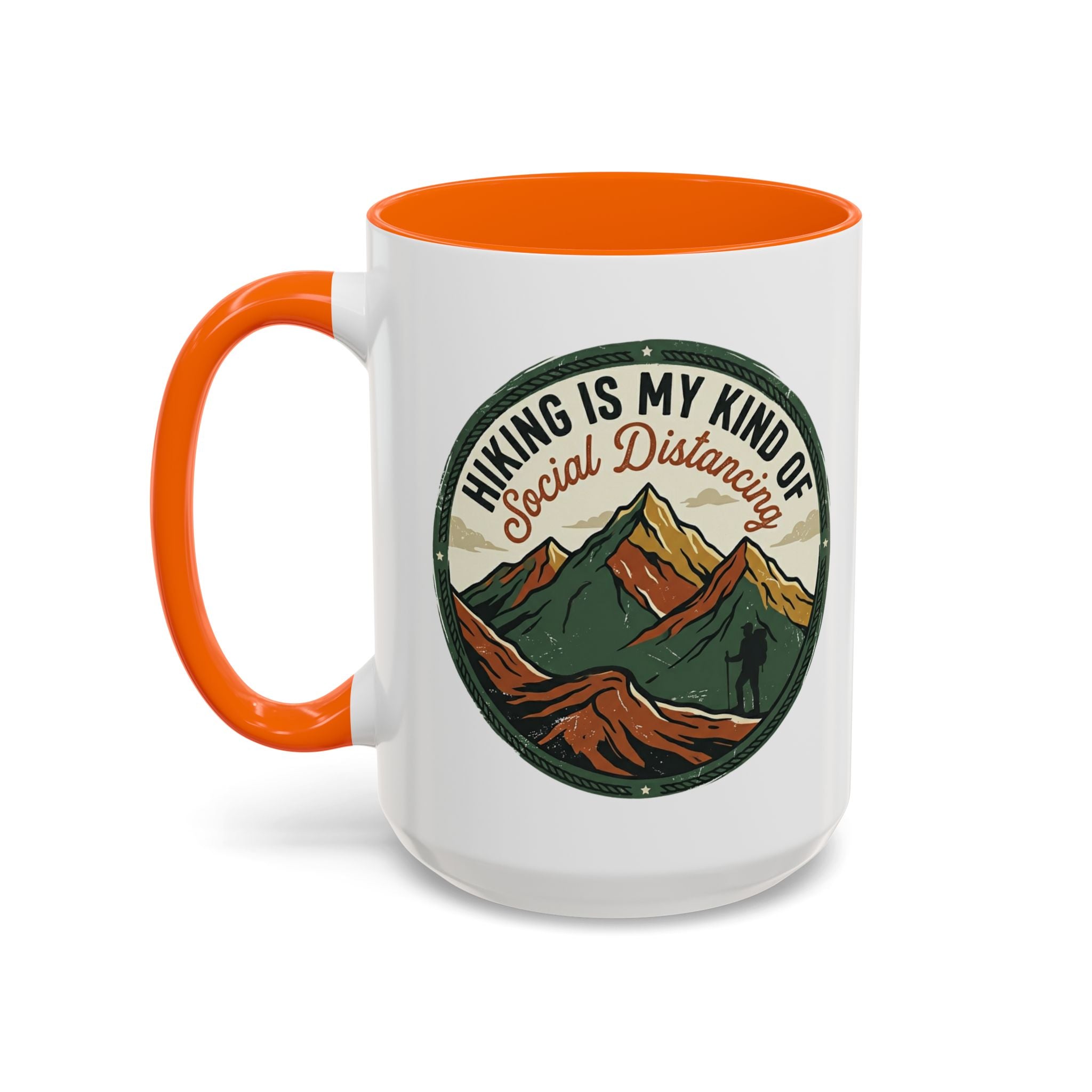 Hiking is my kind of social distancing Mug (11, 15oz)