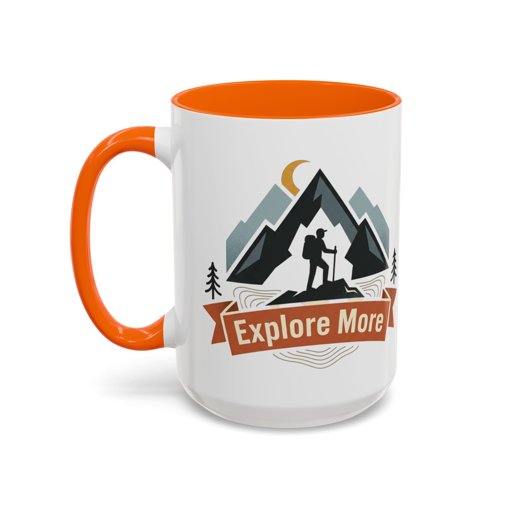 Adventure Coffee Mug — "Explore More" Mountain Camping Accent Mug (11/15oz)