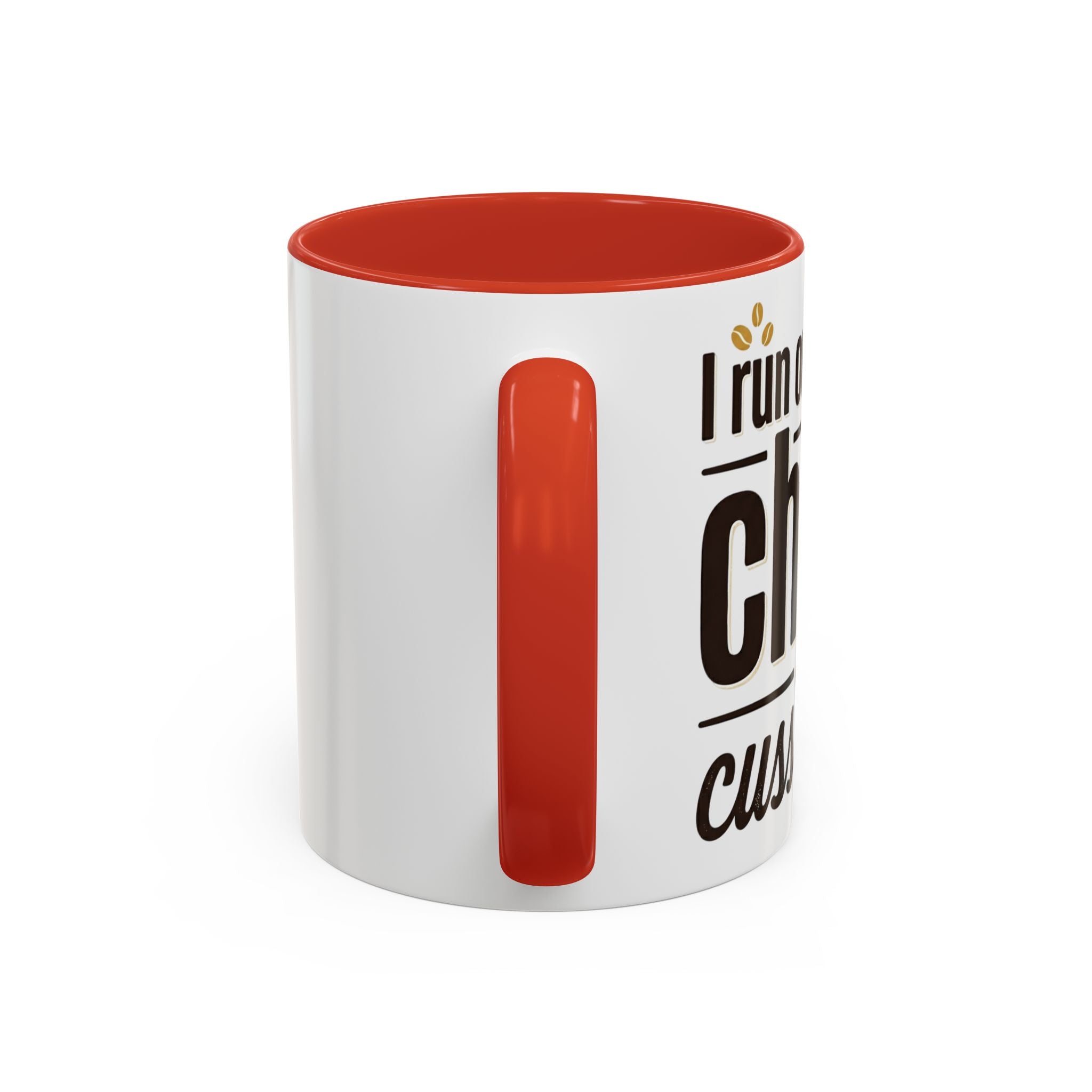 Coffee Mug - "Powered by Caffeine, Chaos & Cuss words" Accent 11/15oz