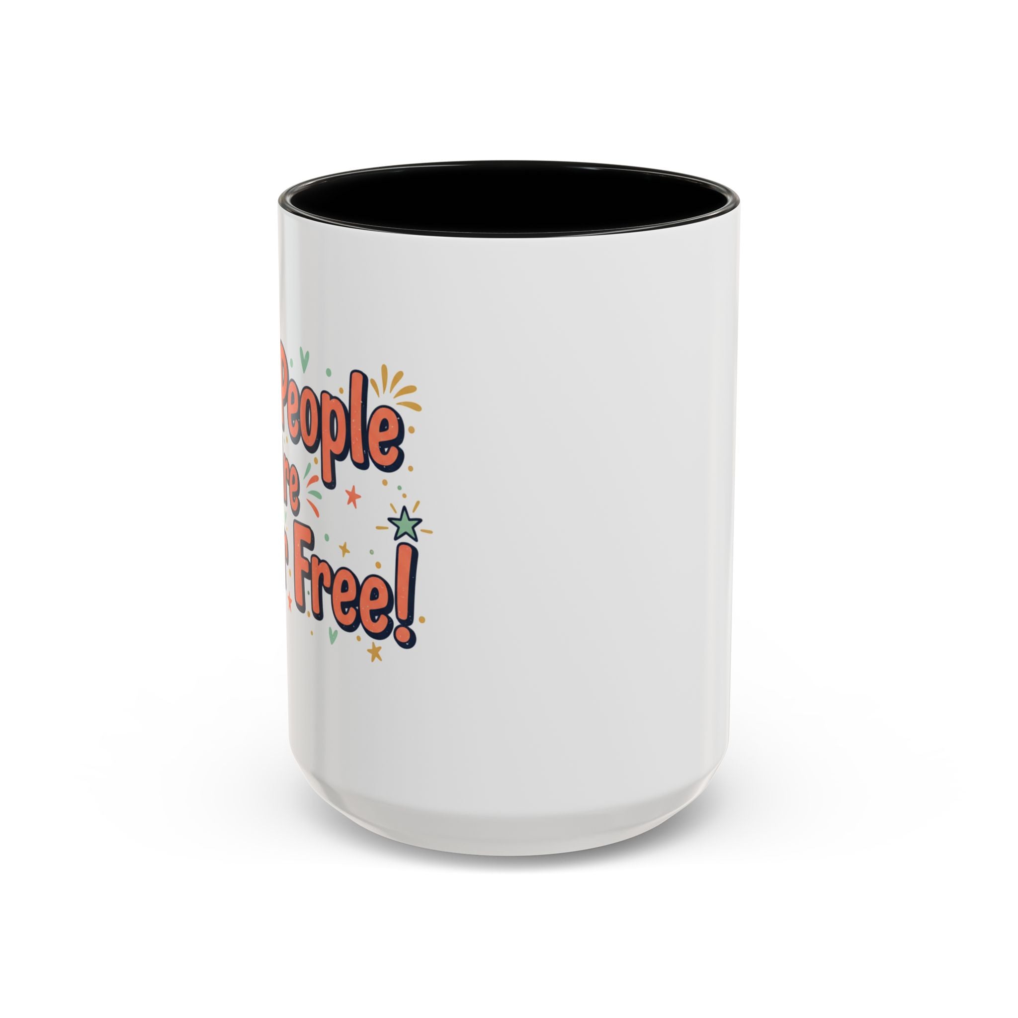 Funny People-Phobic Accent Coffee Mug — "People Make Me Tired" Retro Design (11/15 oz)