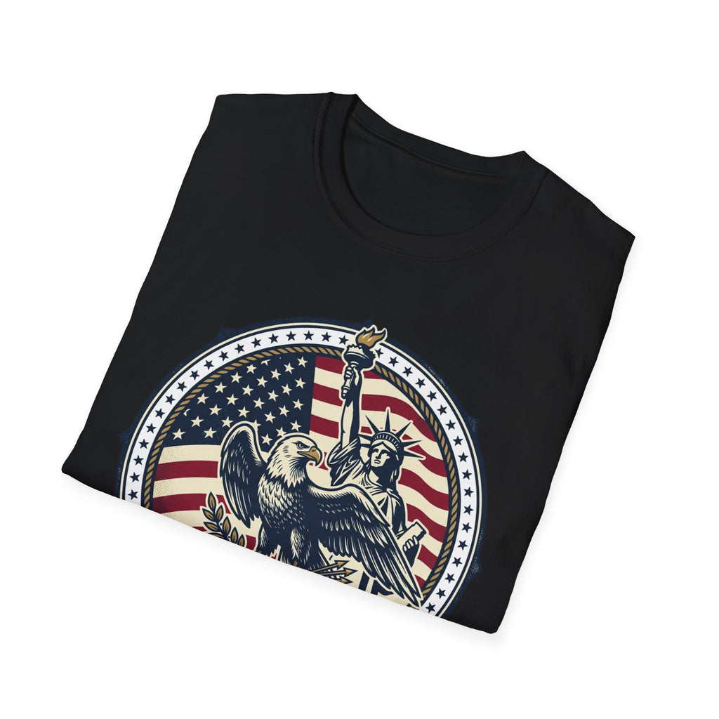 America 250 Years T-Shirt – Statue of Liberty Vintage Flag Graphic