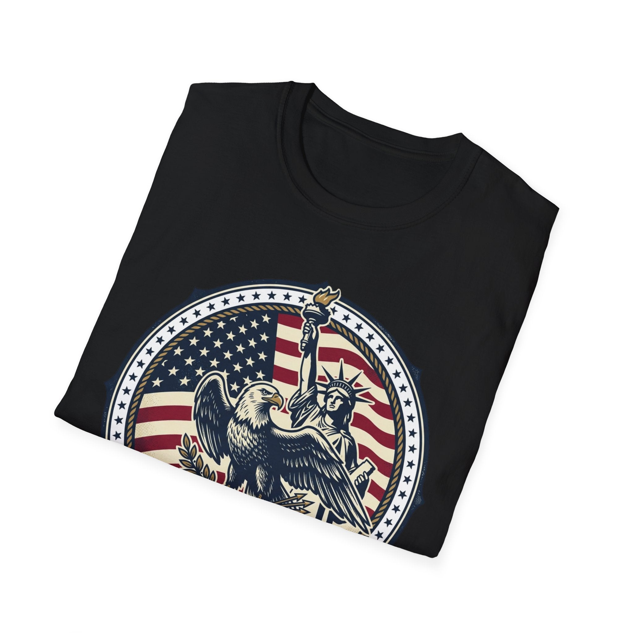 America 250 Years T-Shirt – Statue of Liberty Vintage Flag Graphic