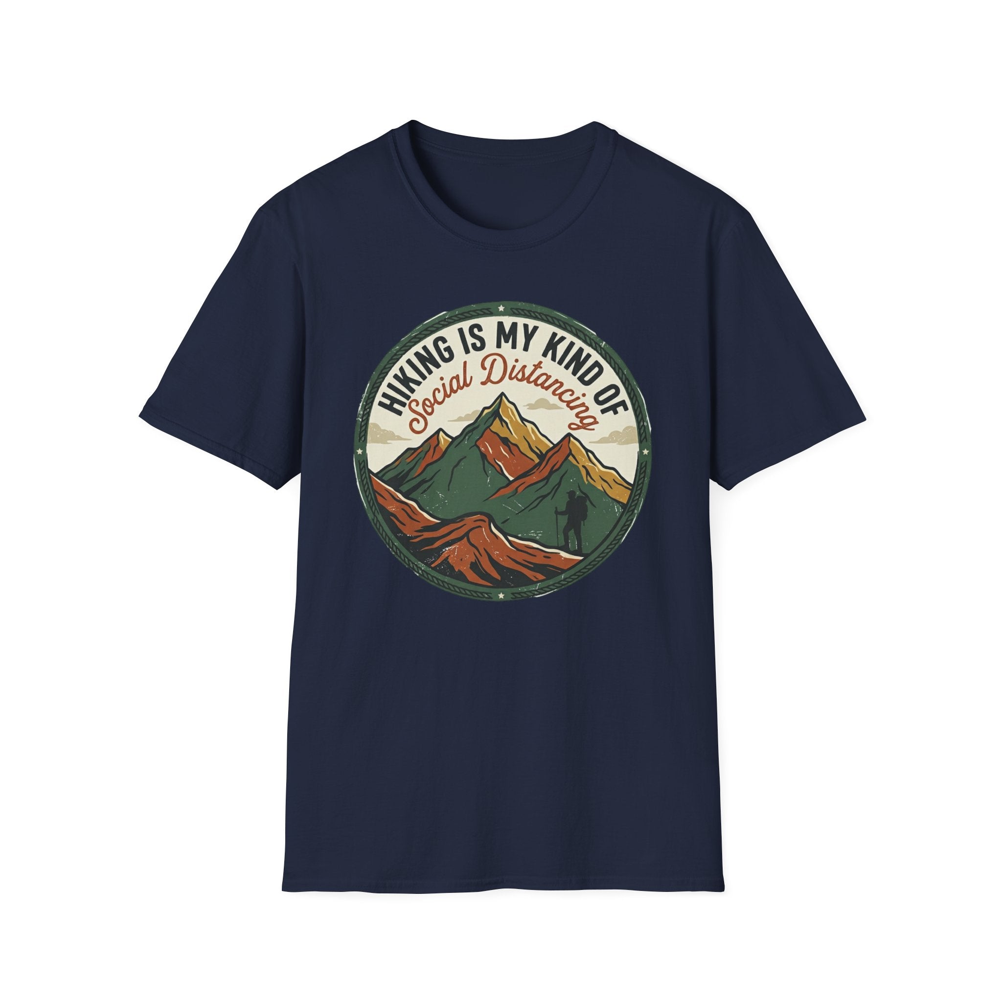 Hiking Is My Kind of Social Distancing T-Shirt — Vintage Mountain Outdoor Tee