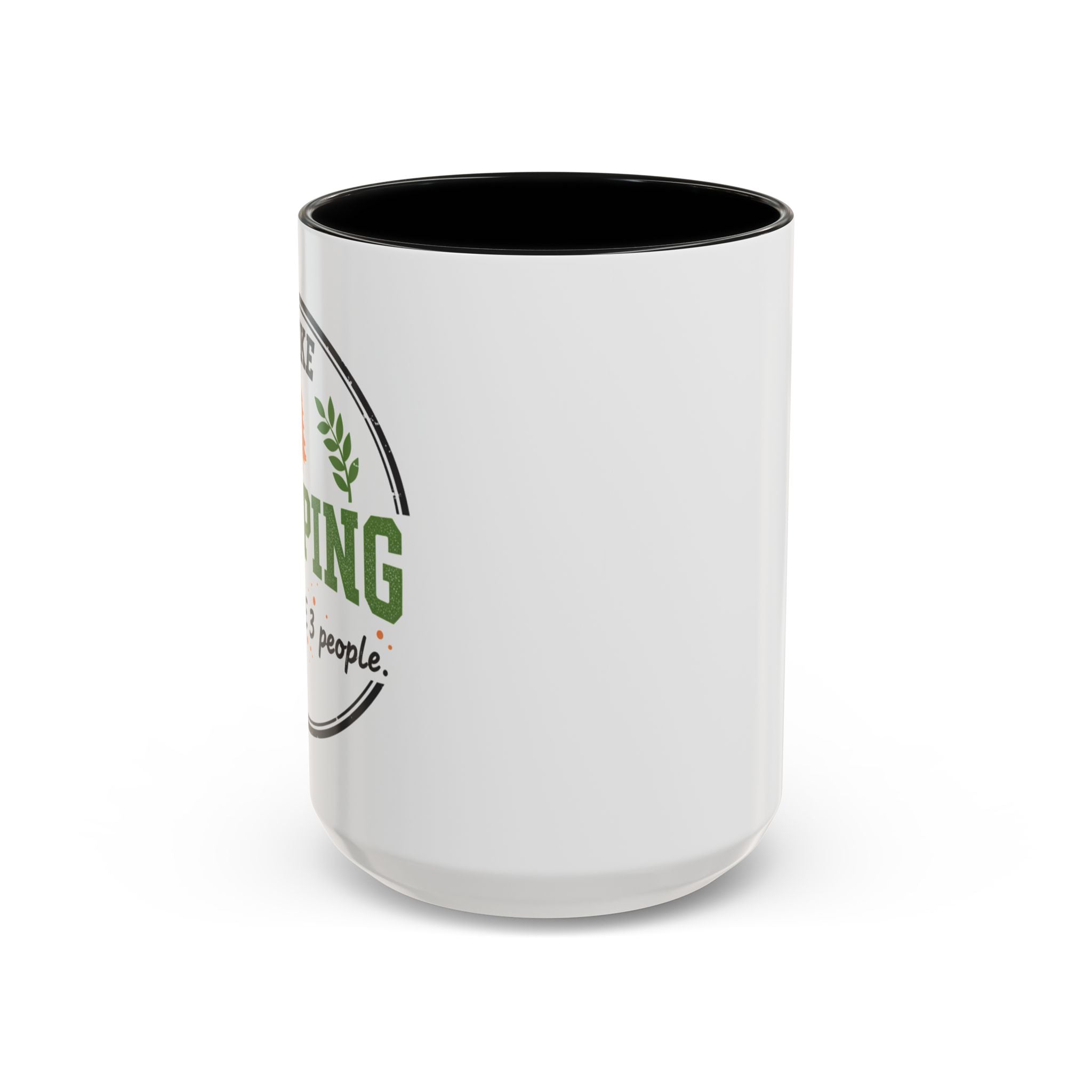 Funny Camping Accent Coffee Mug — I like CAMPING and MAYBE 3 people.
