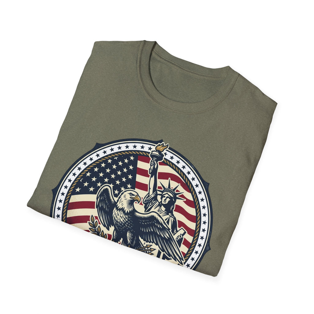 America 250 Years T-Shirt – Statue of Liberty Vintage Flag Graphic