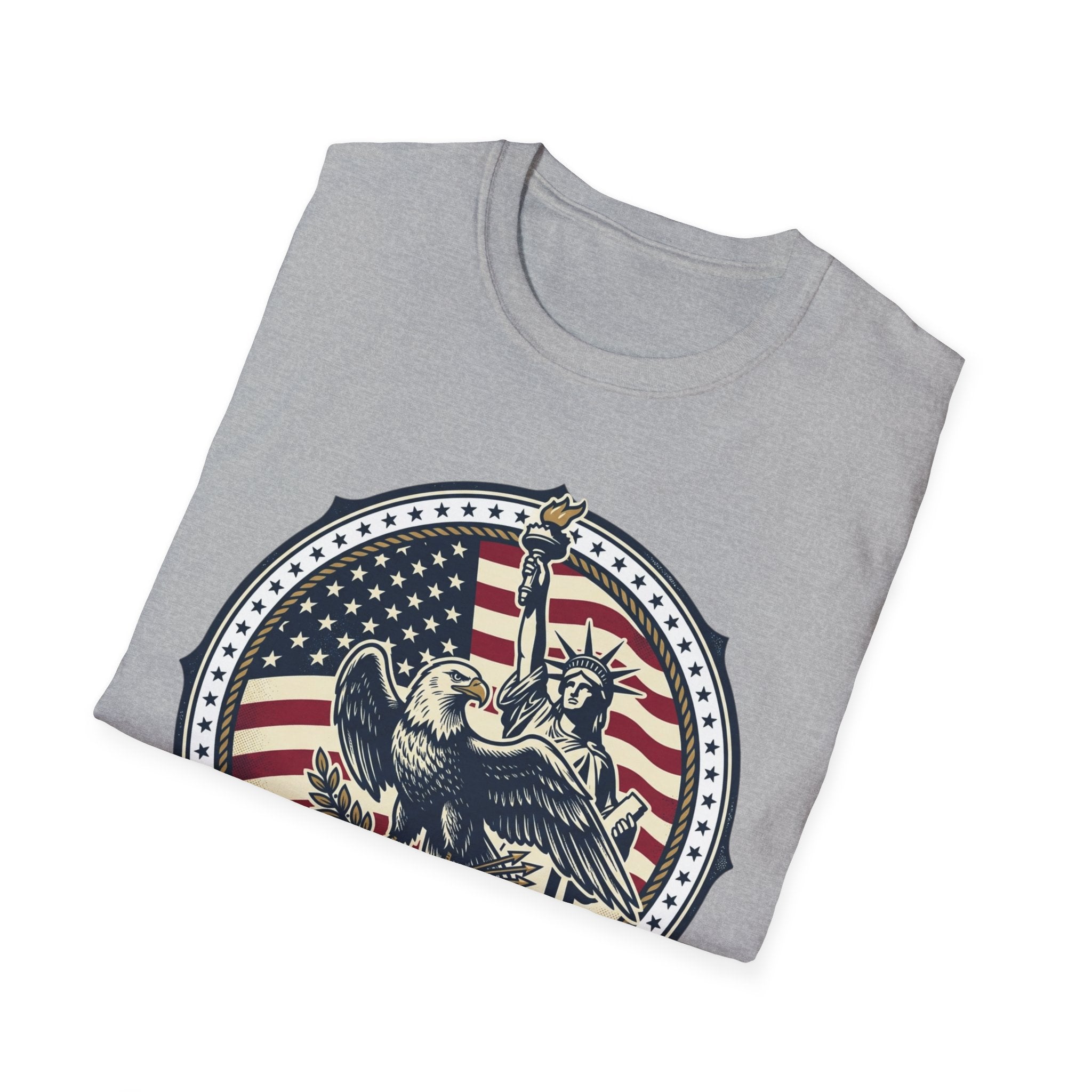 America 250 Years T-Shirt – Statue of Liberty Vintage Flag Graphic