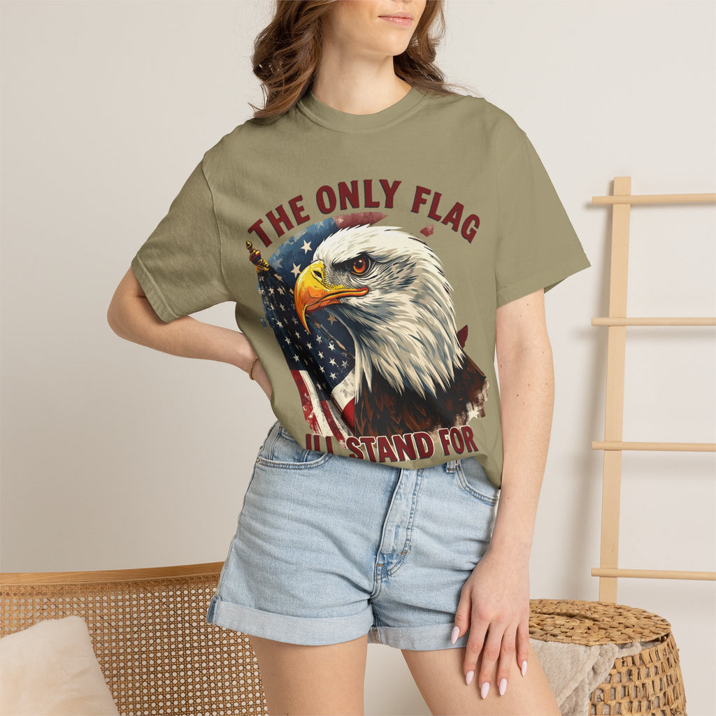 Patriotic Eagle T-Shirt — "The Only Flag I'll Stand For"