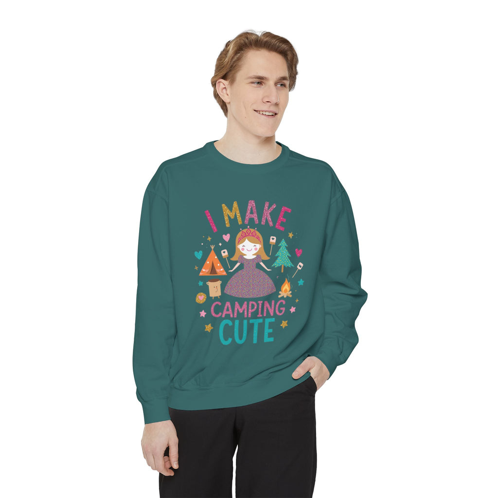 I Make Camping Cute Sweatshirt – "I Make Camping Cute" Graphic Crewneck