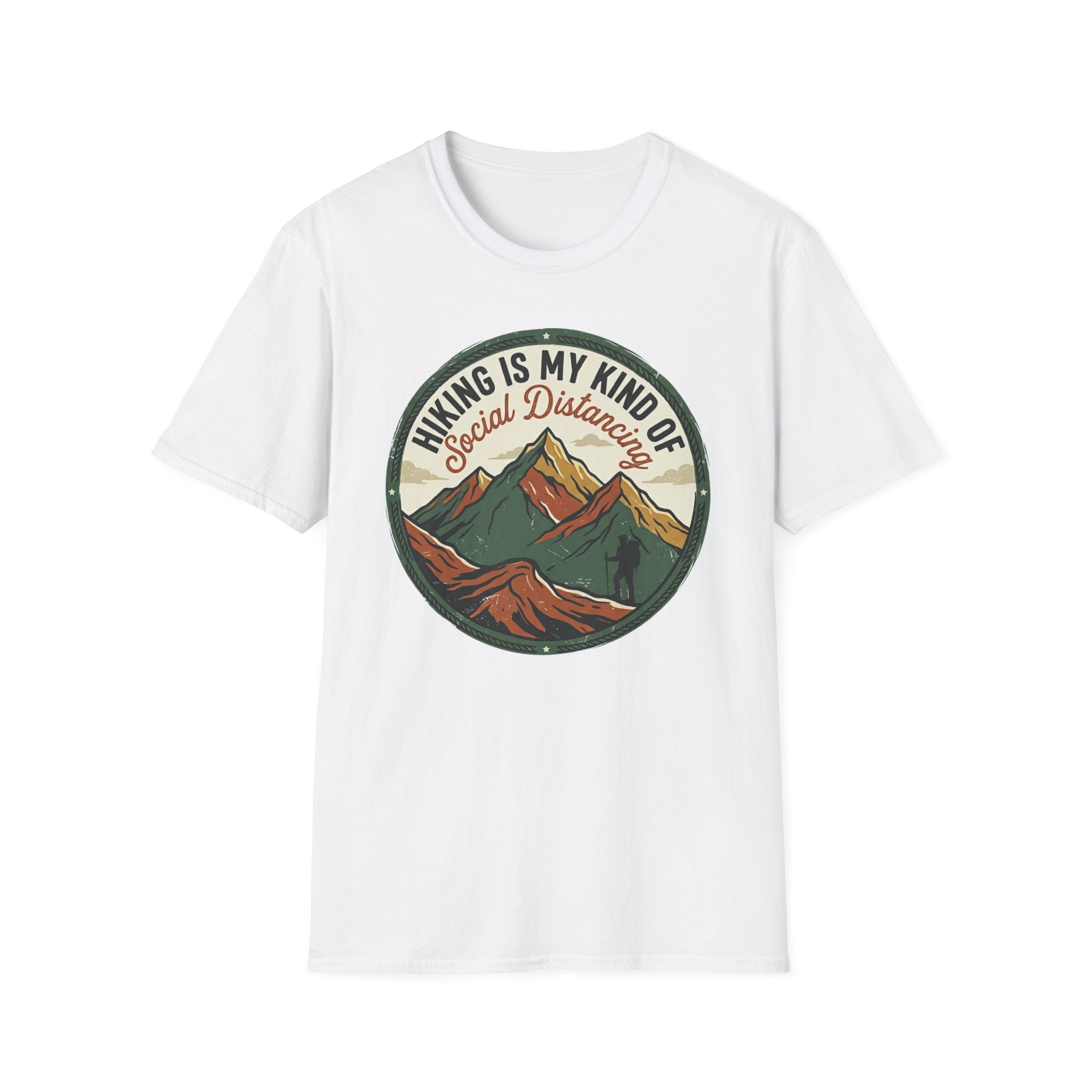 Hiking Is My Kind of Social Distancing T-Shirt — Vintage Mountain Outdoor Tee