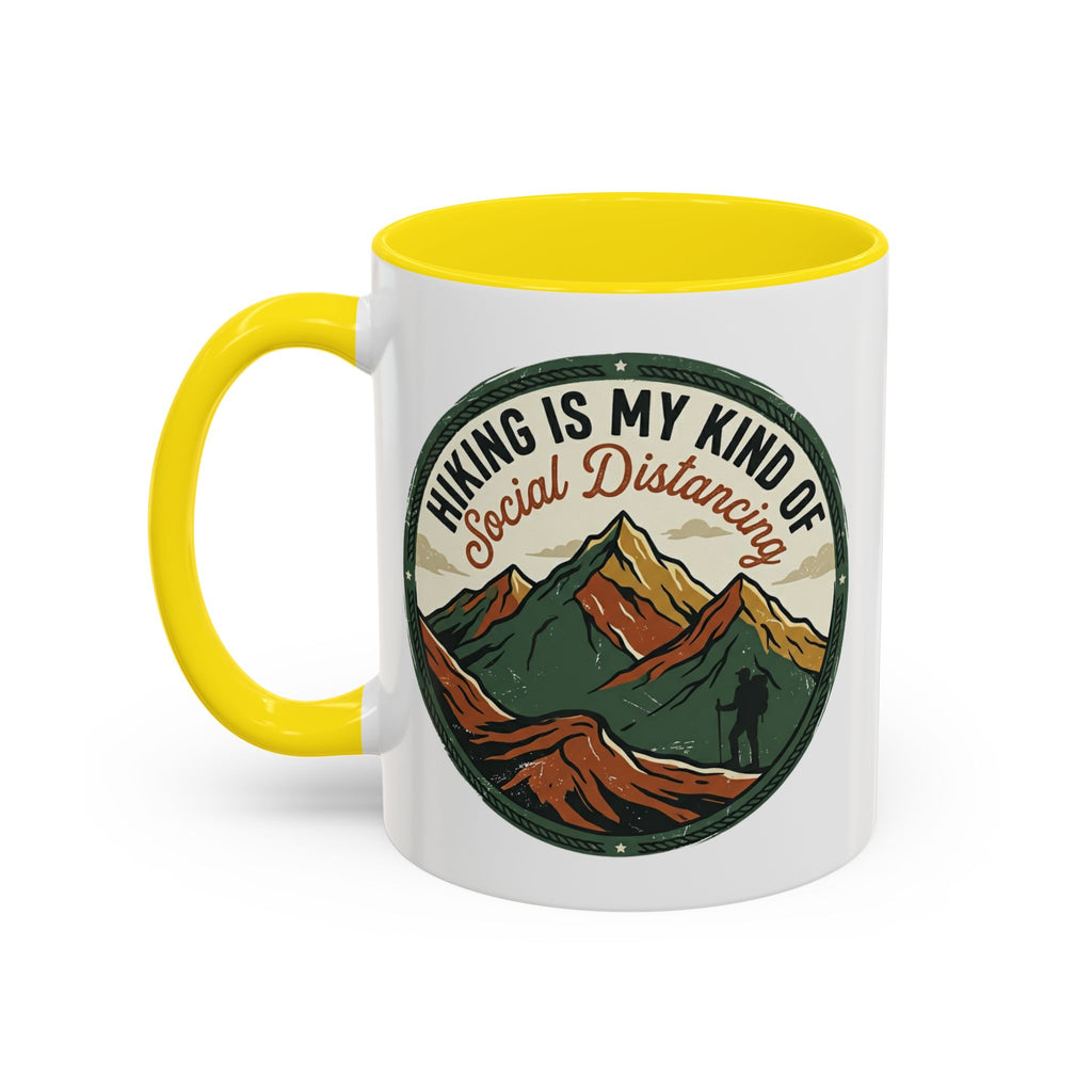 Hiking is my kind of social distancing Mug (11, 15oz)
