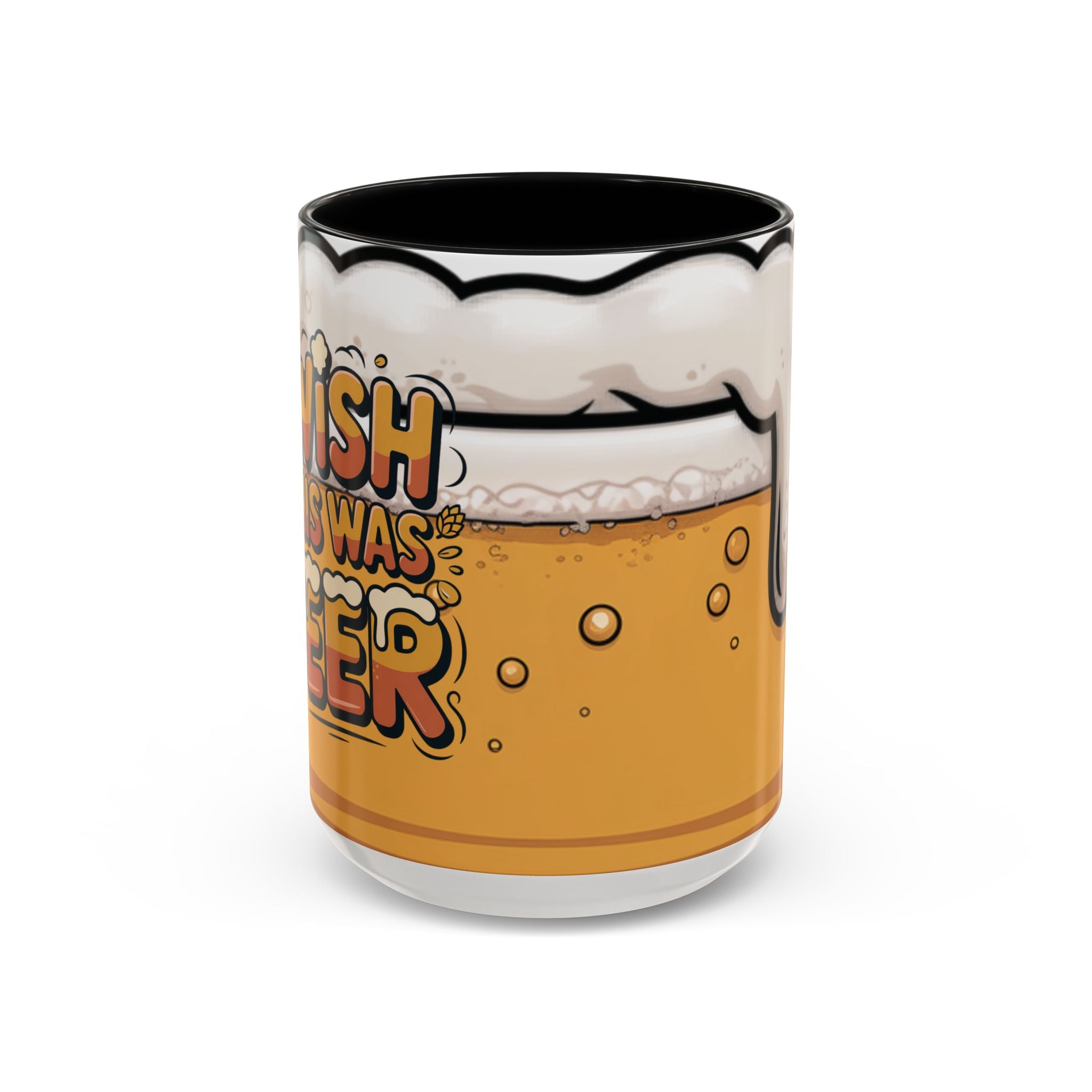 Beer Lover Coffee Mug — 'I WISH THIS WAS BEER' Fun Accent Mug (11/15oz)