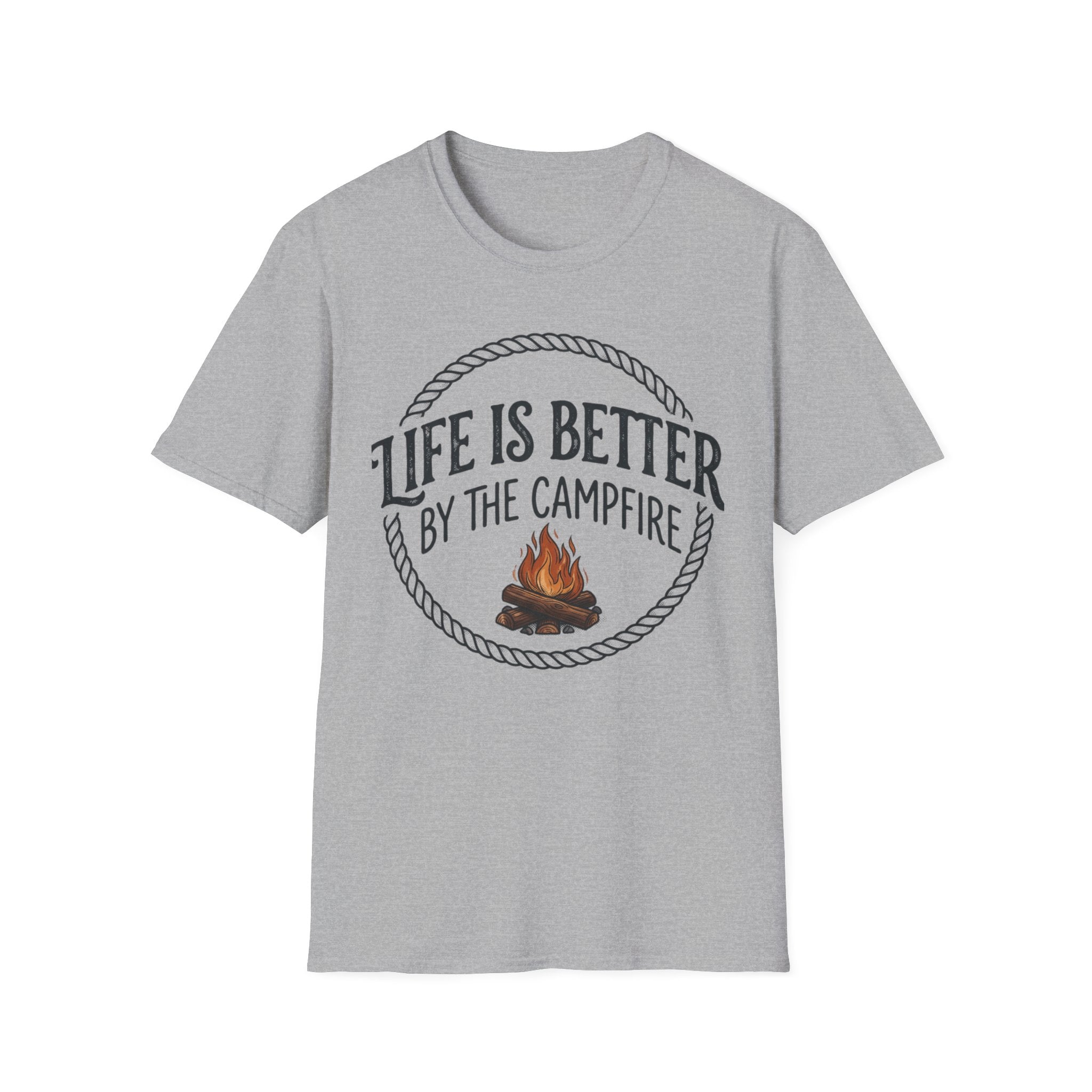 Campfire T-Shirt — "Life Is Better by the Campfire" Outdoor Camping Tee