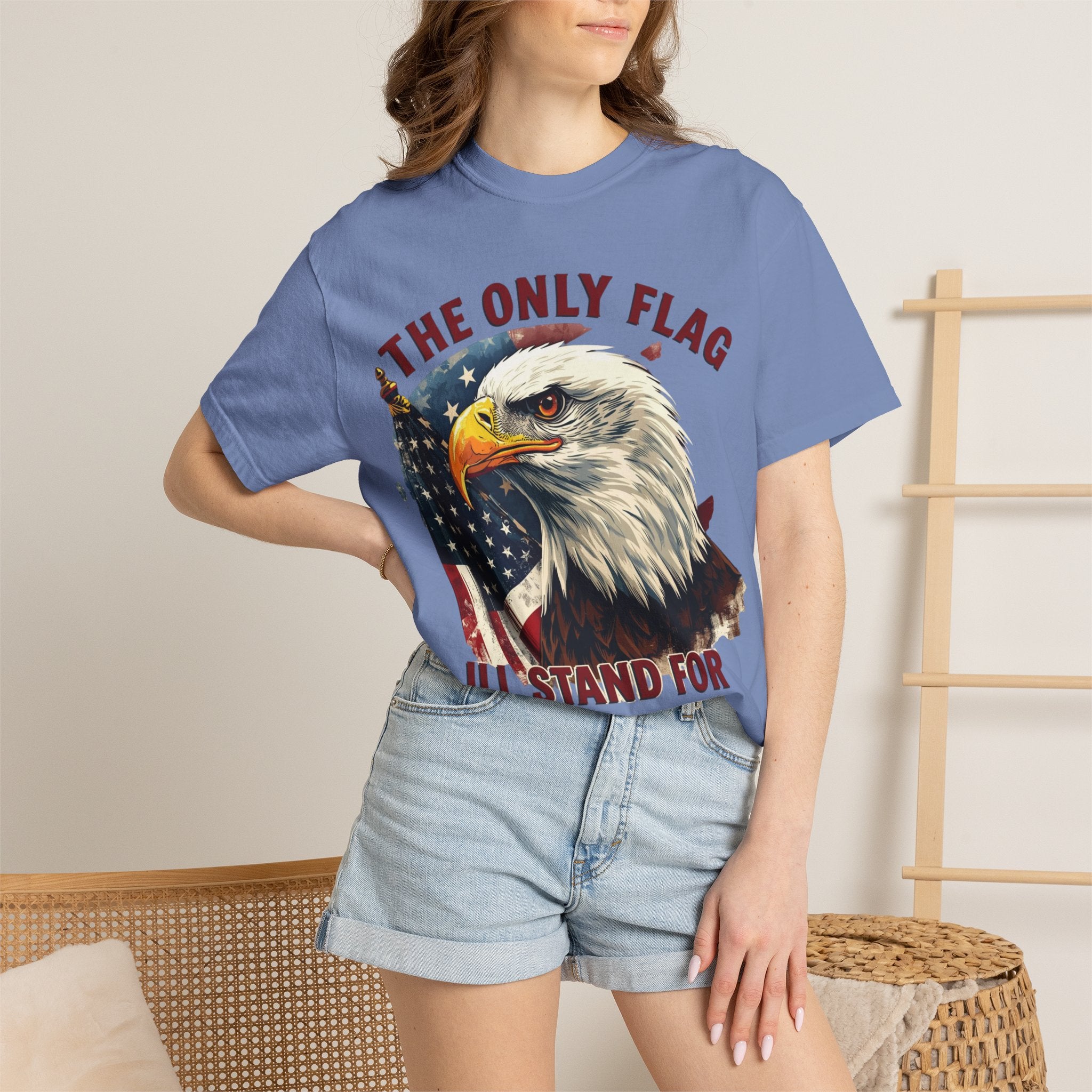 Patriotic Eagle T-Shirt — "The Only Flag I'll Stand For"