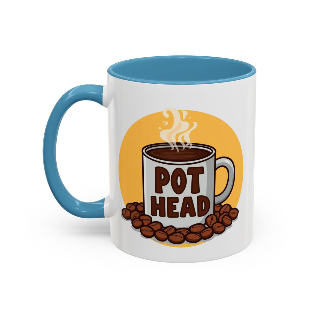 Coffee Mug - Funny coffee "Pot Head" Accent Mug (11/15oz)