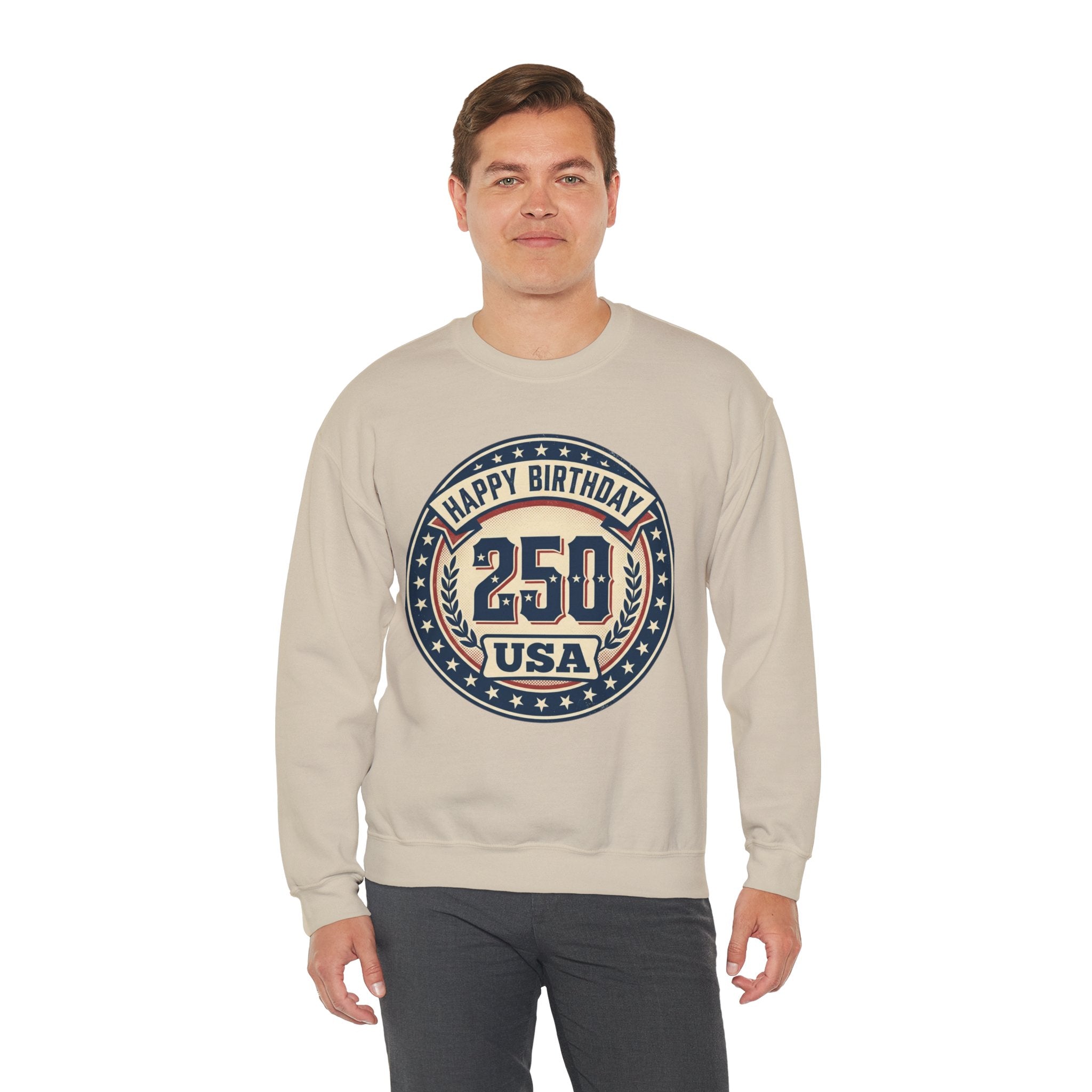 250th USA Birthday Crewneck Sweatshirt – Vintage Independence Celebration