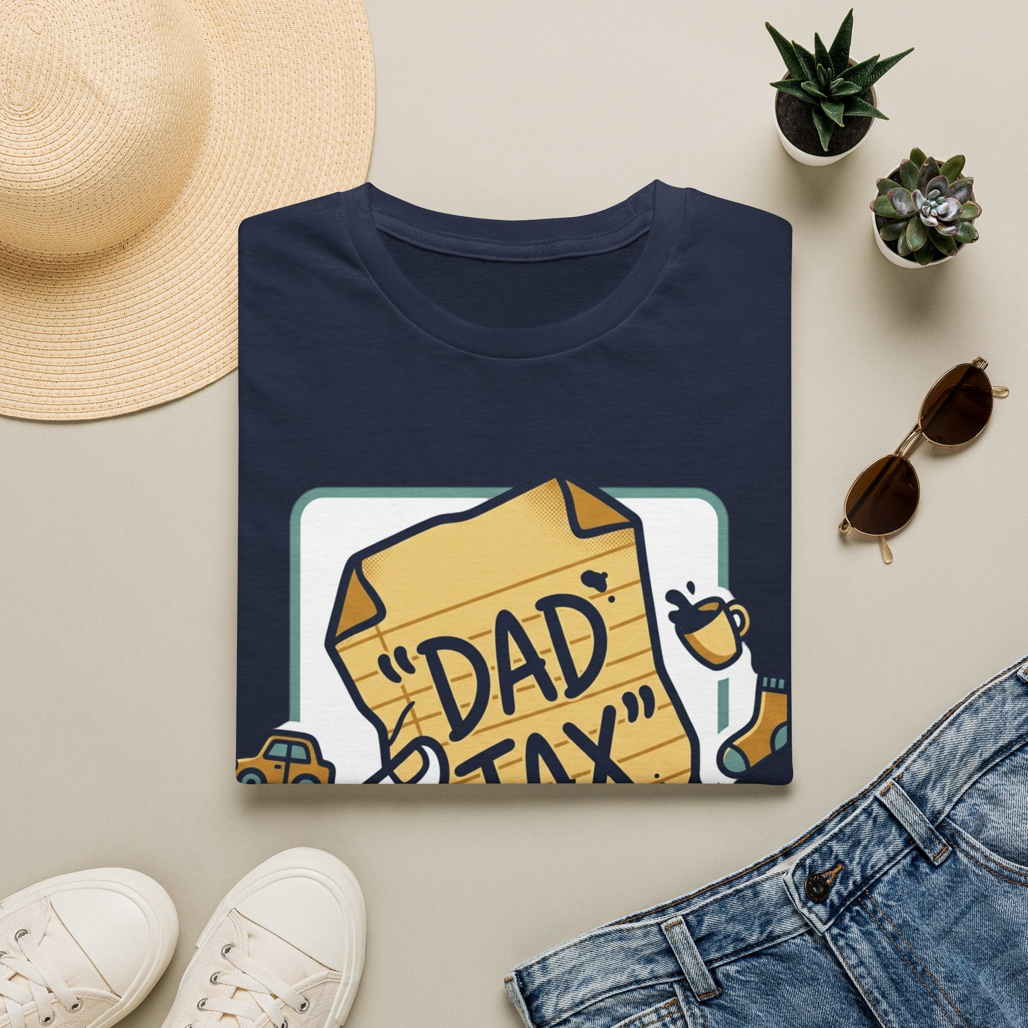 Dad Tax T-Shirt — Funny Fathers Day Tee with ‘Dad Tax’ Receipt Design
