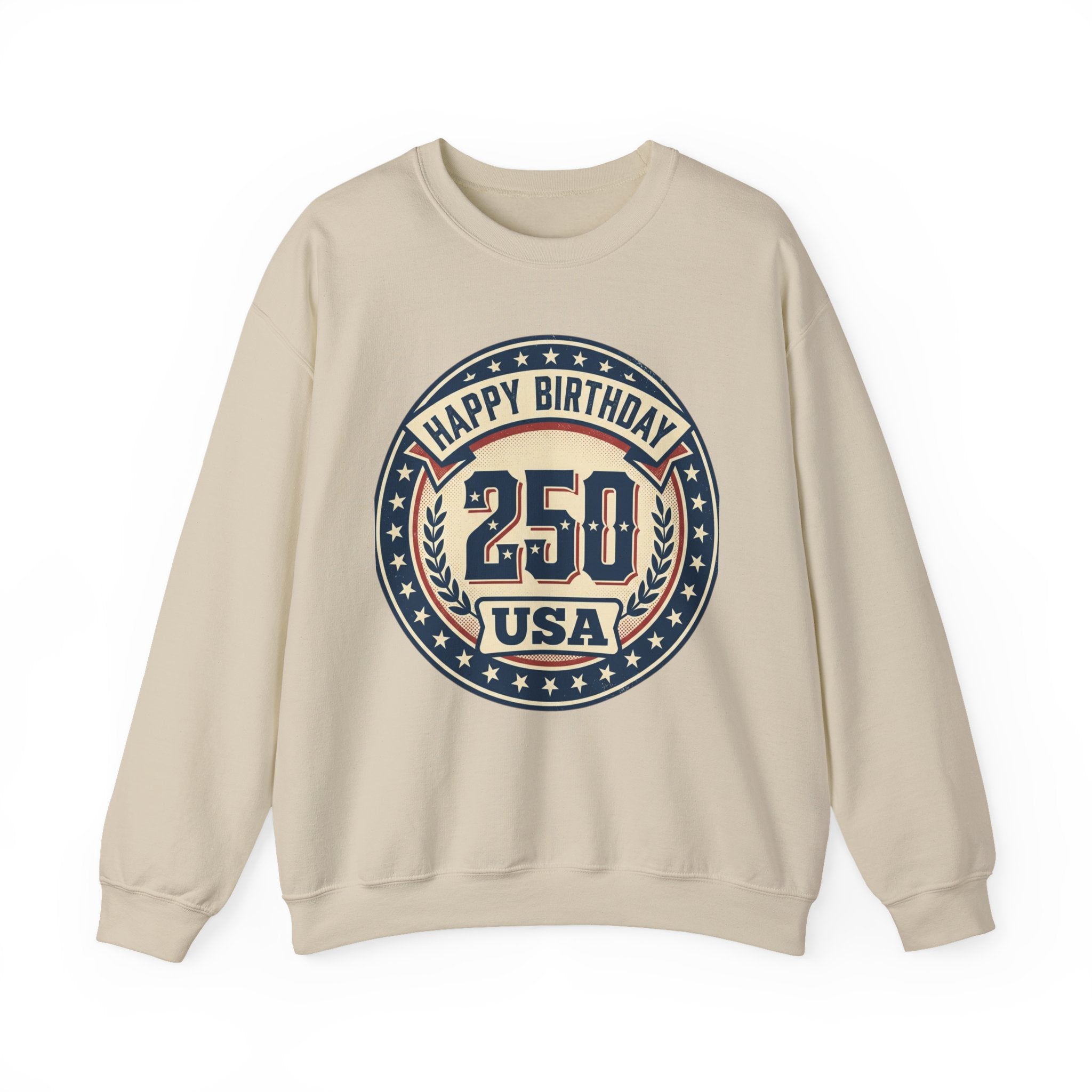 250th USA Birthday Crewneck Sweatshirt – Vintage Independence Celebration
