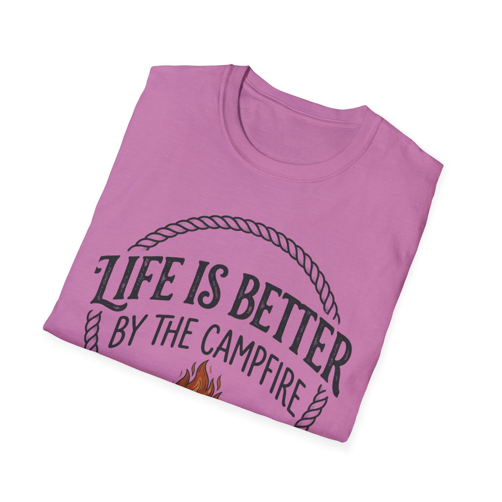Campfire T-Shirt — "Life Is Better by the Campfire" Outdoor Camping Tee