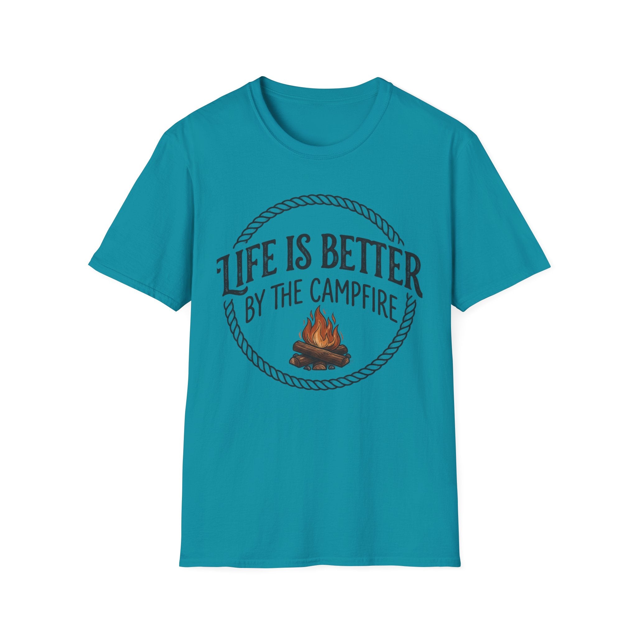 Campfire T-Shirt — "Life Is Better by the Campfire" Outdoor Camping Tee