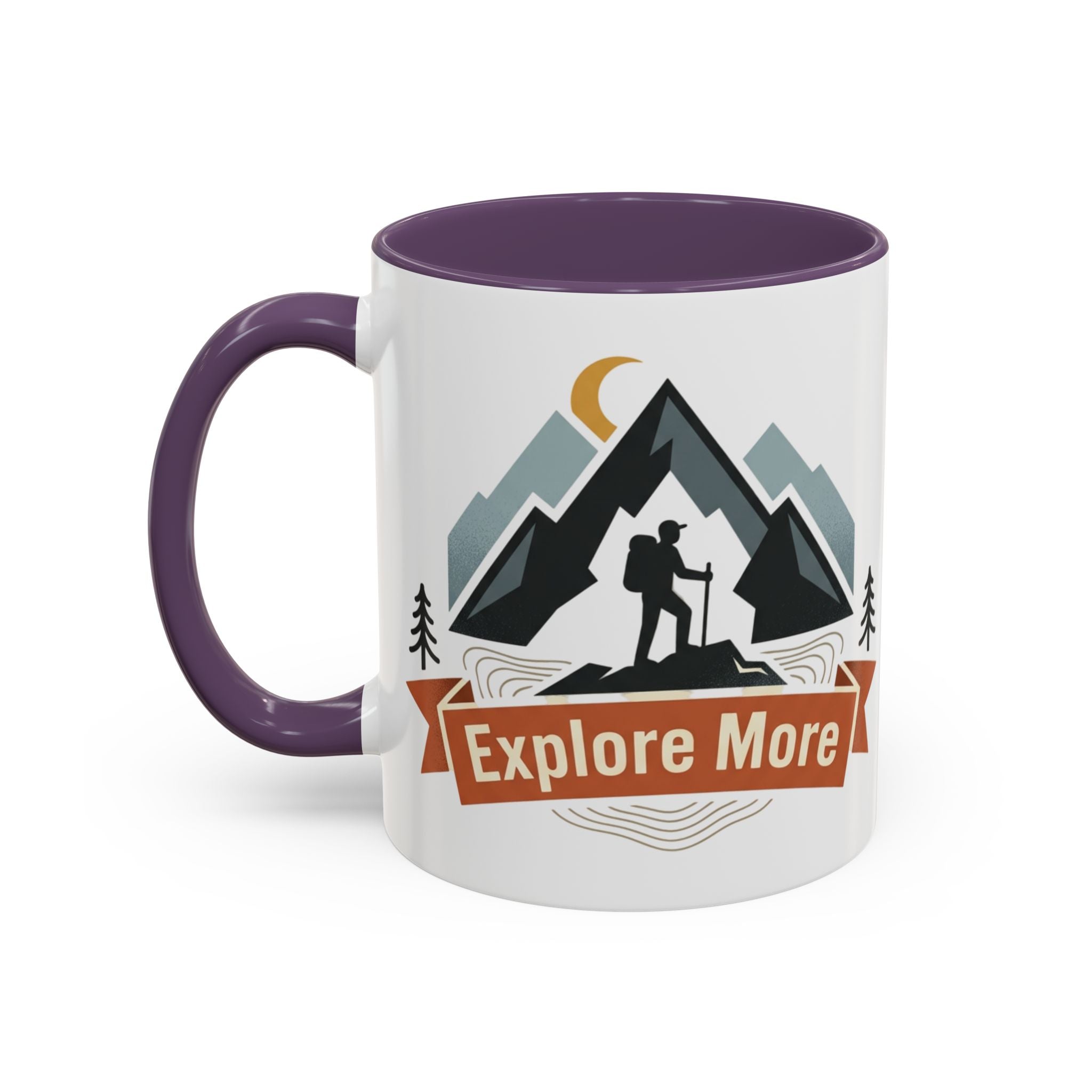 Adventure Coffee Mug — "Explore More" Mountain Camping Accent Mug (11/15oz)