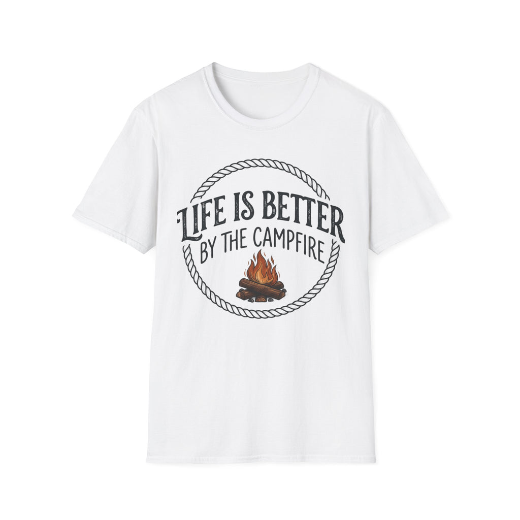 Campfire T-Shirt — "Life Is Better by the Campfire" Outdoor Camping Tee
